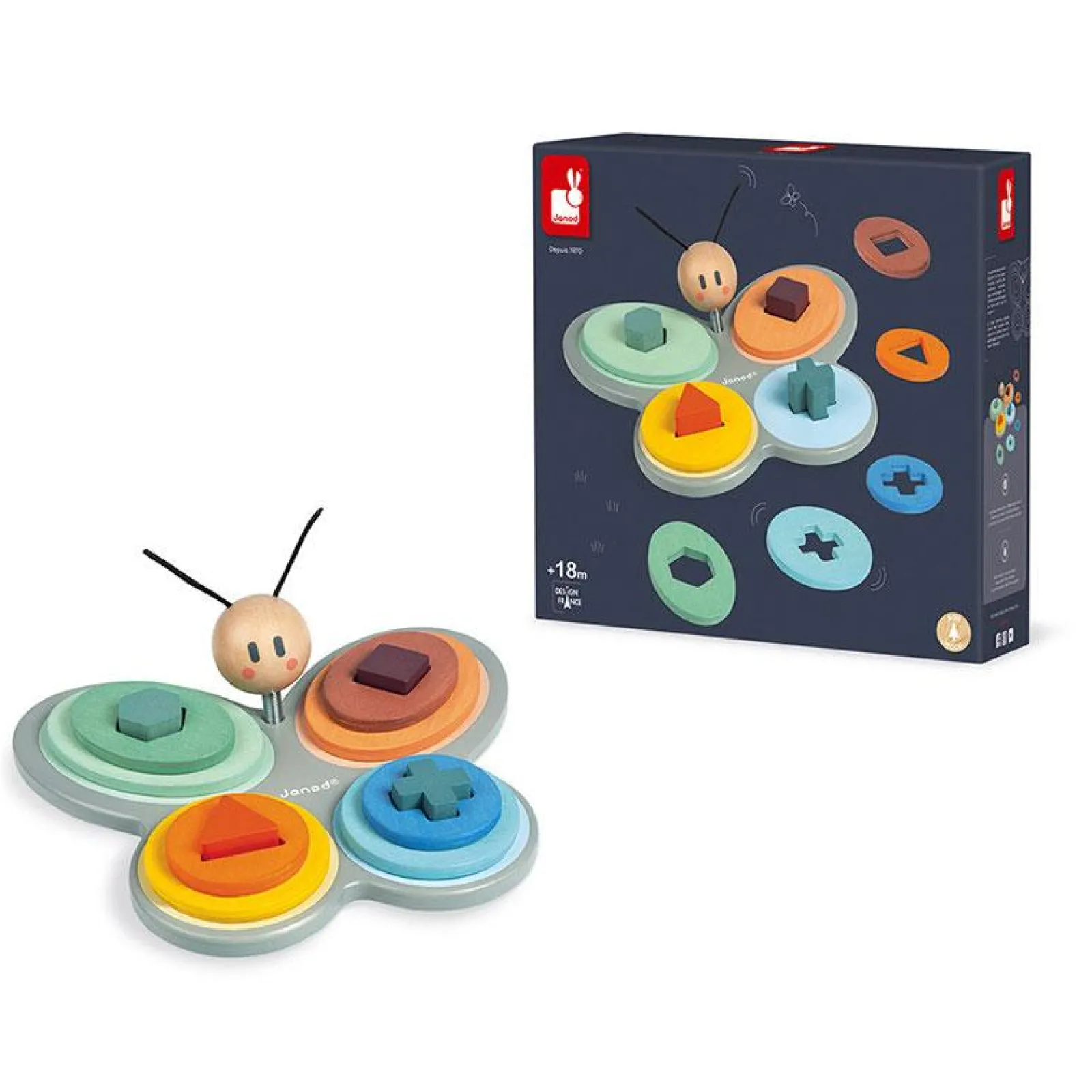 Kinder Little Helper Aktivitäts- Und Lernspielzeug | Süßer Kokon-Schmetterlings-Formsortierer | Formsortierer