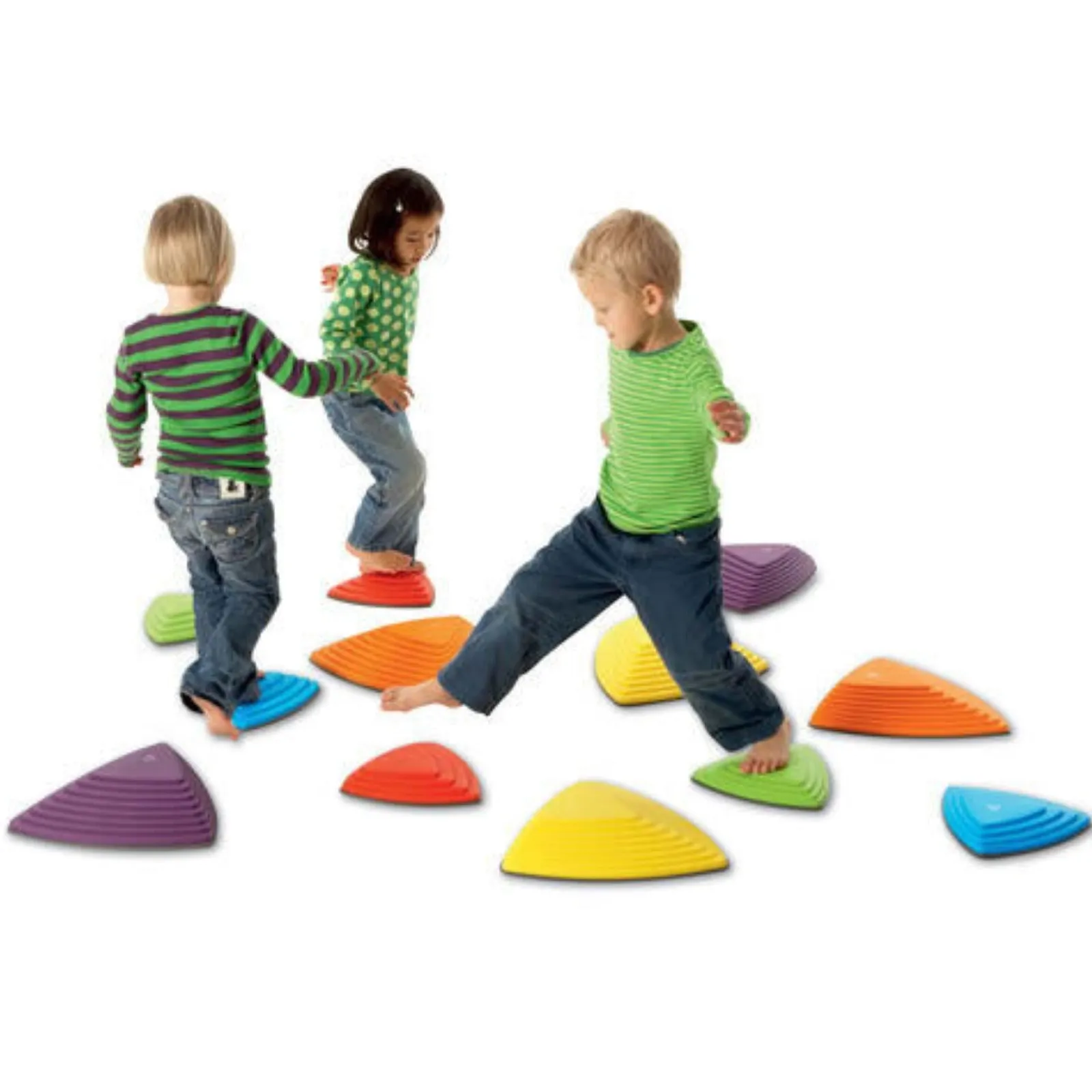 Kinder Little Helper Autismusfreundliche Sensorische Große 6-Teilige Montessori-Gonge-Flusssteine ​​ | Primärfarben