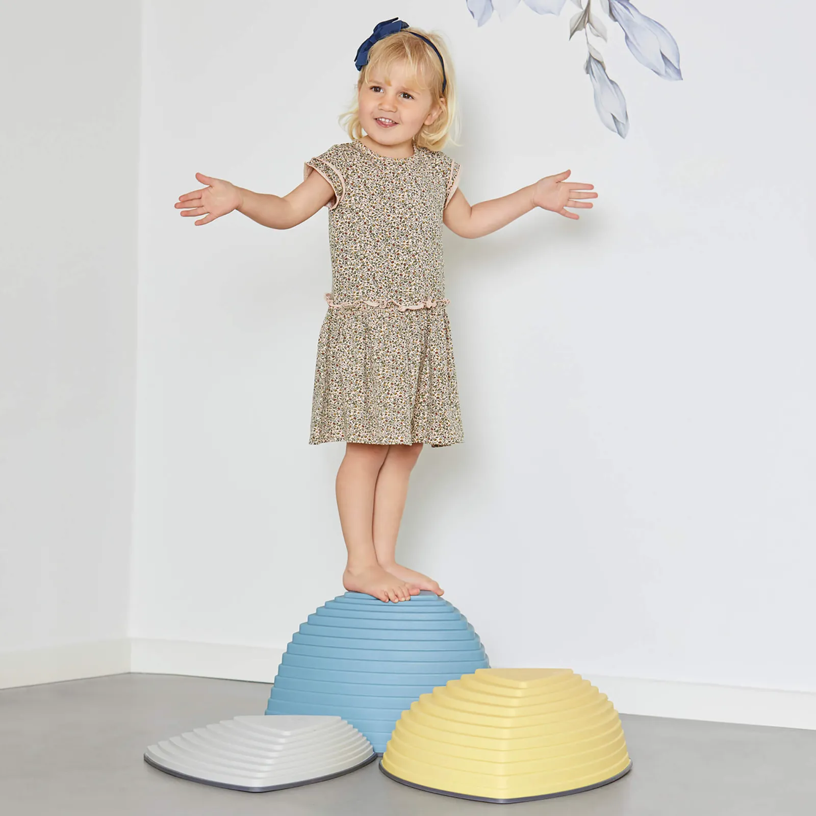 Kinder Little Helper Autismusfreundliches, Sensorisches 3-Teiliges Großes Montessori-Gonge-Hügelstück | Trittsteine ​​ | Pastellfarben