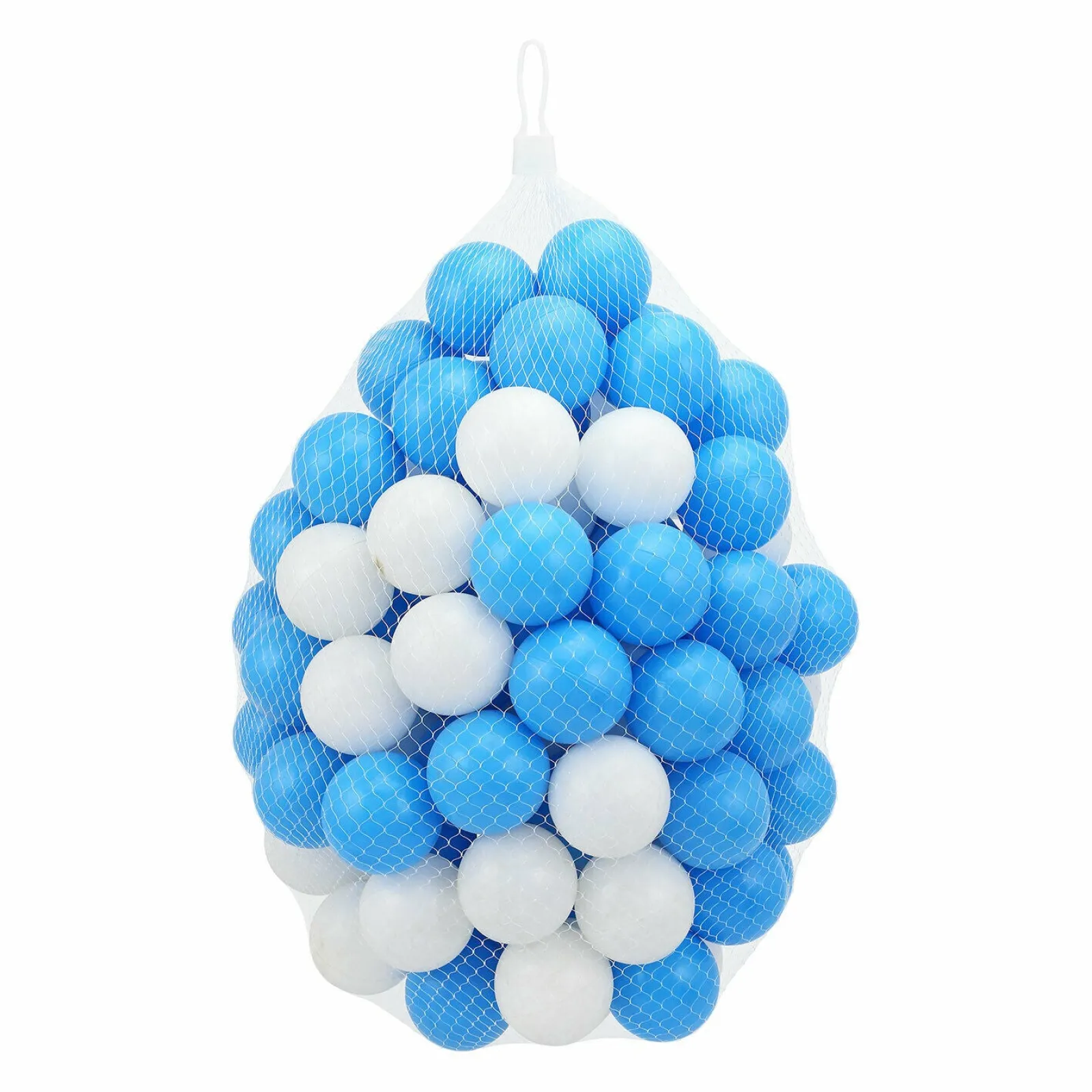 Kinder Little Helper Bälle für Bällebäder und Laufställe | Leichte, weiche Spielbälle aus Kunststoff | Blau und Weiß