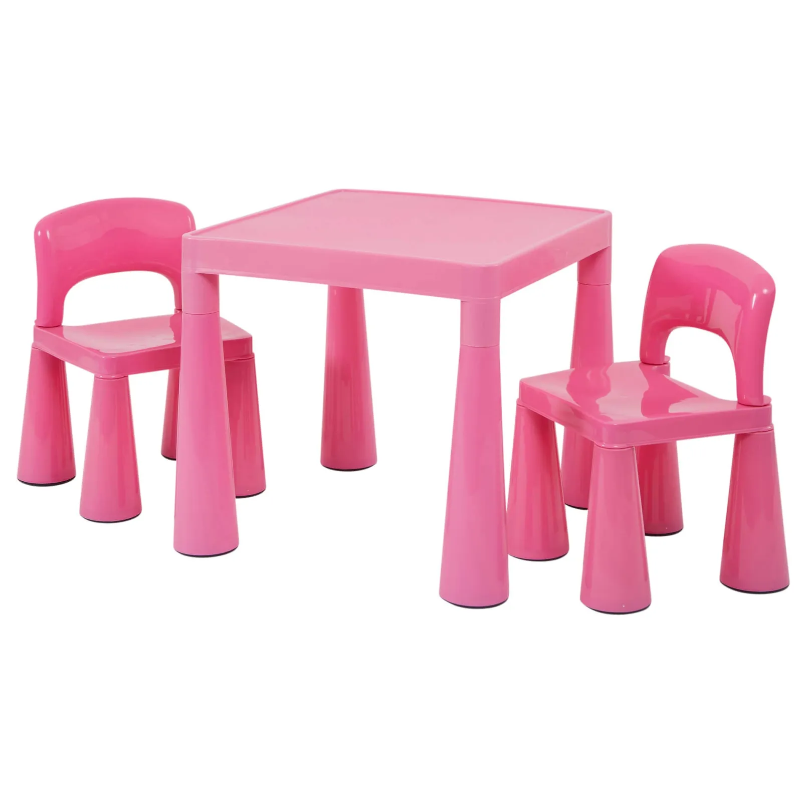 Kinder Little Helper Chunky & Funky Kunststoff für Kinder | Kinder-Aktivitätstisch und 2 Stühle im Set | Hot Pink