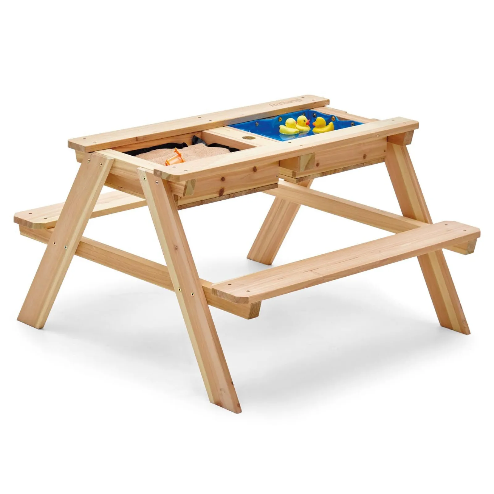 Little Helper Deluxe Heavy Duty 3-in-1 FSC Öko Sand & Wasser Picknickbank | Sandkasten | Aktivitätstisch | 18m+