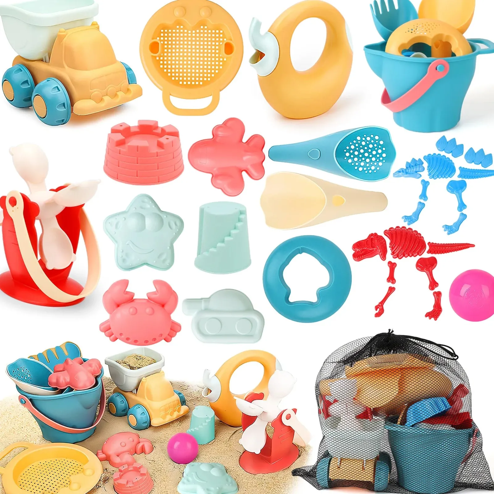 Little Helper Deluxe-Set, umweltfreundliches 19-teiliges Eimer- und Schaufelset | Wasserrad | Outdoor-Kinderspielzeug für den Sandkasten | Ab 3 Jahren