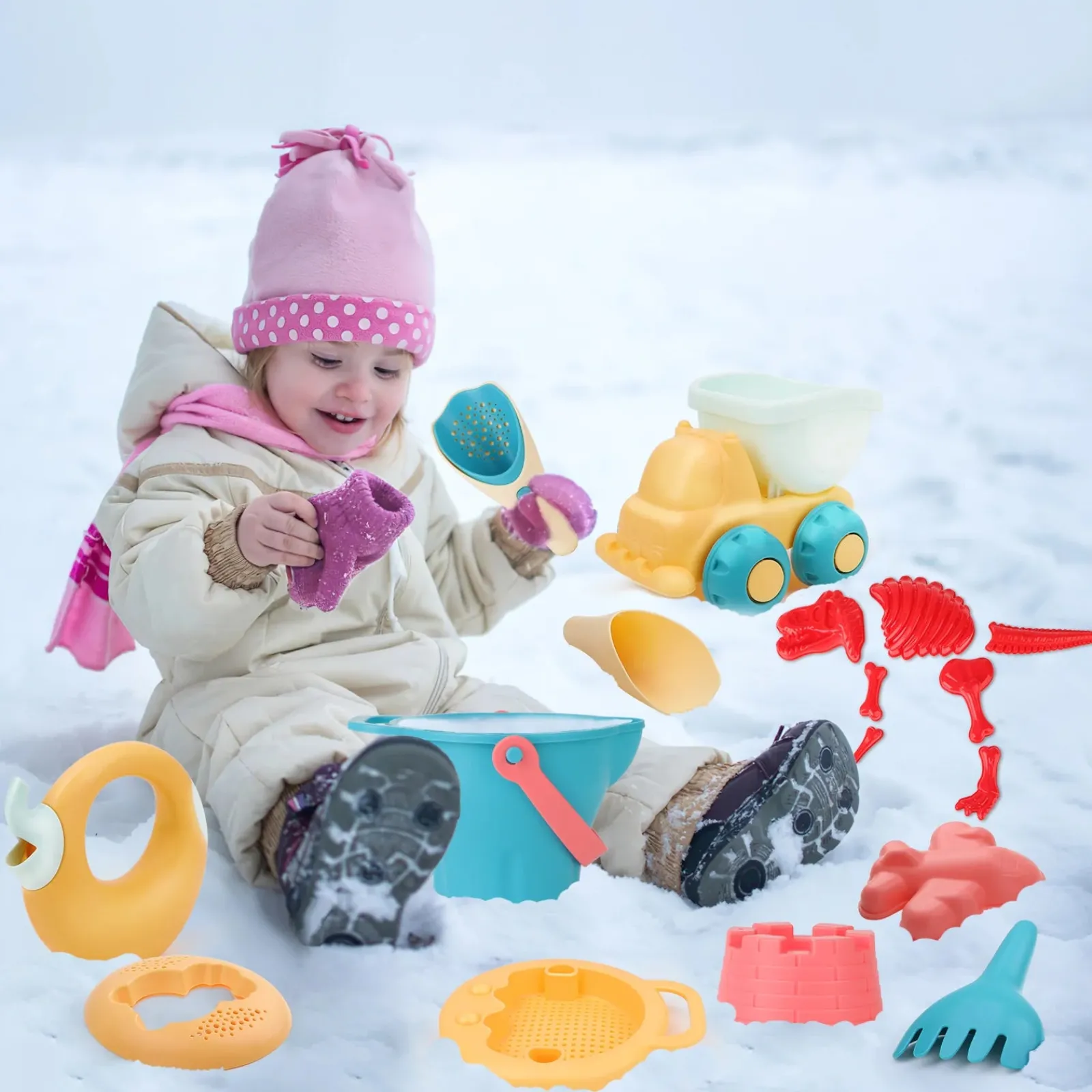 Little Helper Deluxe-Set, umweltfreundliches 19-teiliges Eimer- und Schaufelset | Wasserrad | Outdoor-Kinderspielzeug für den Sandkasten | Ab 3 Jahren