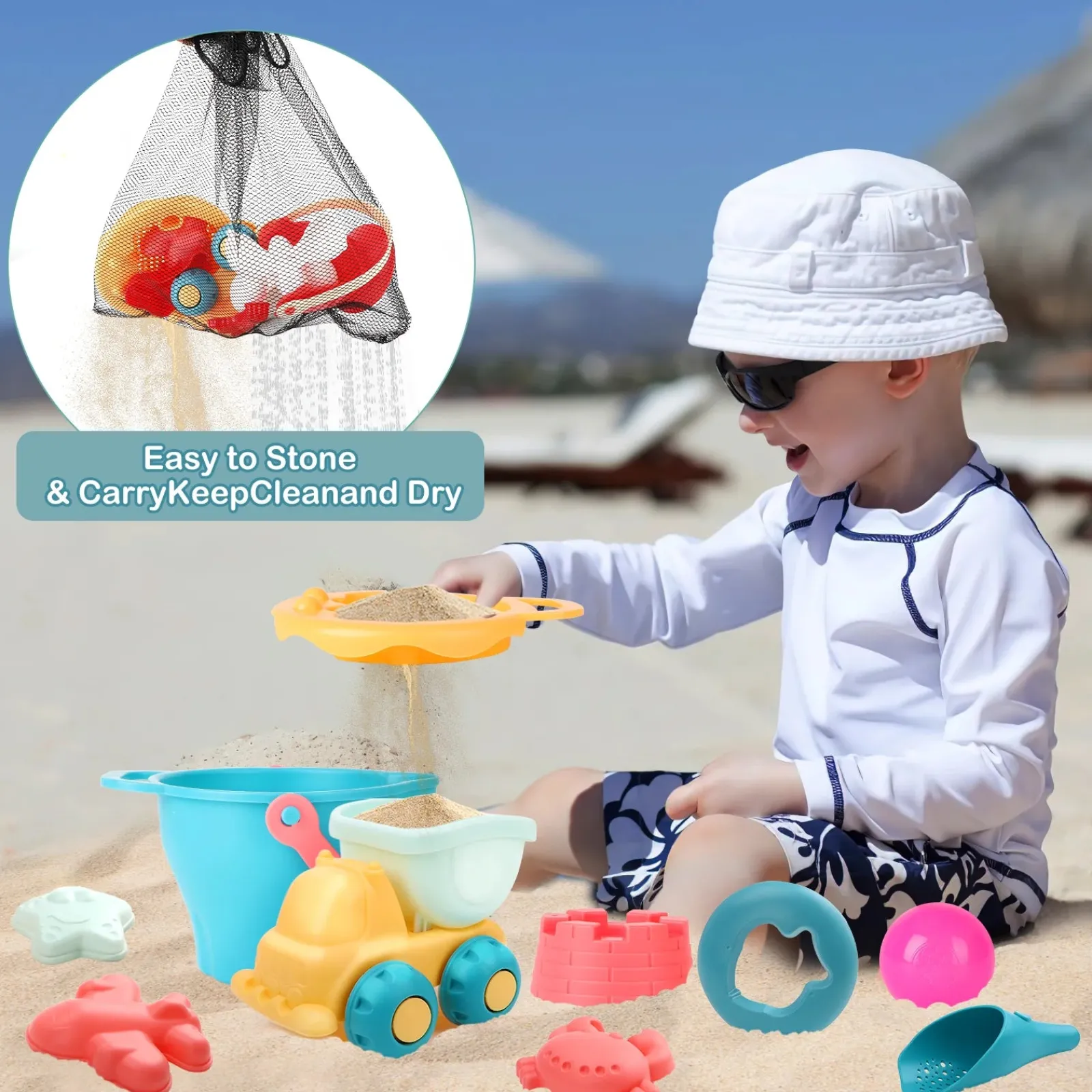 Little Helper Deluxe-Set, umweltfreundliches 19-teiliges Eimer- und Schaufelset | Wasserrad | Outdoor-Kinderspielzeug für den Sandkasten | Ab 3 Jahren