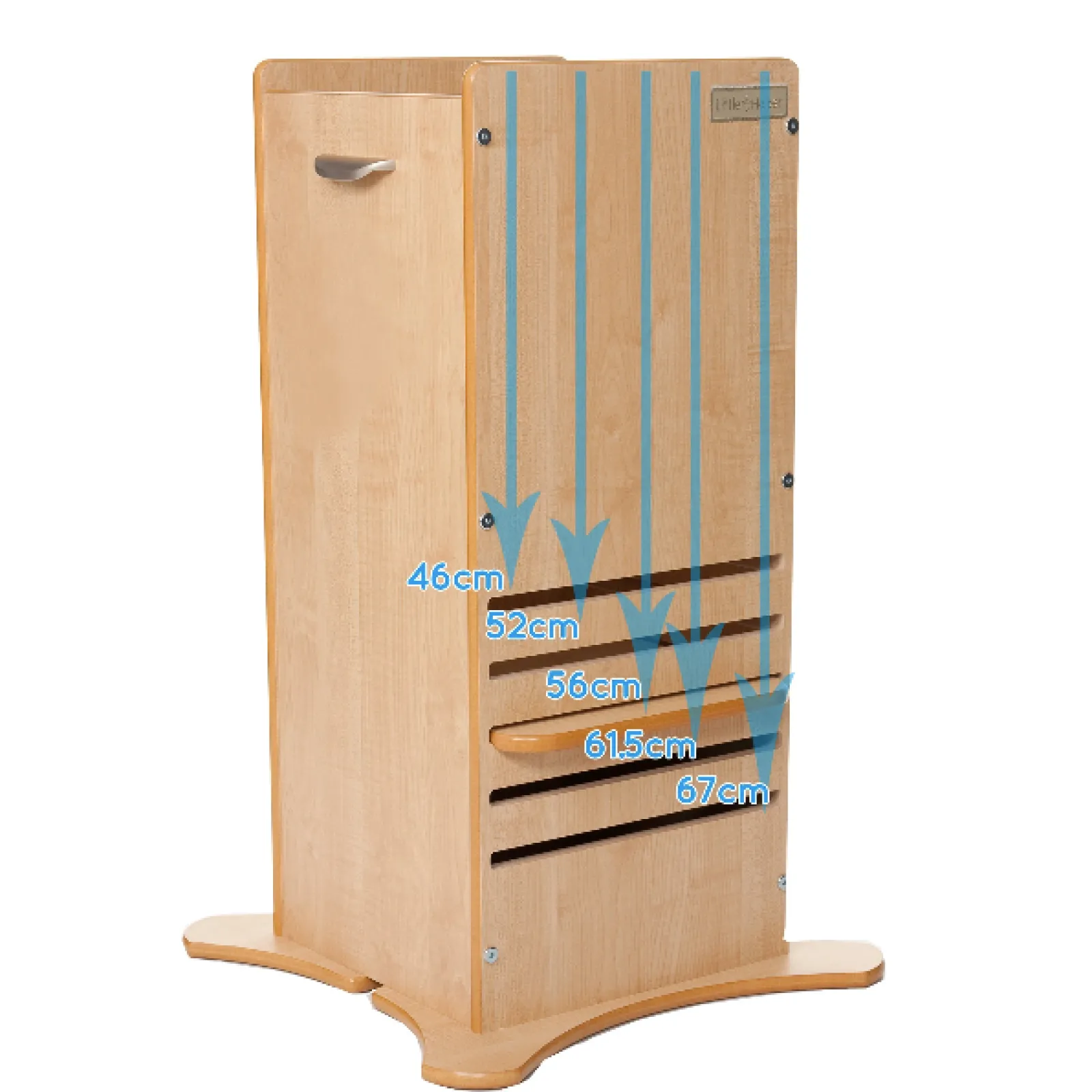 Little Helper Der Original 2-in-1 FunPod Kleinkinderturm | Lernturm | Küchenhelferturm | Tritthocker | Natur mit Tafelplatten