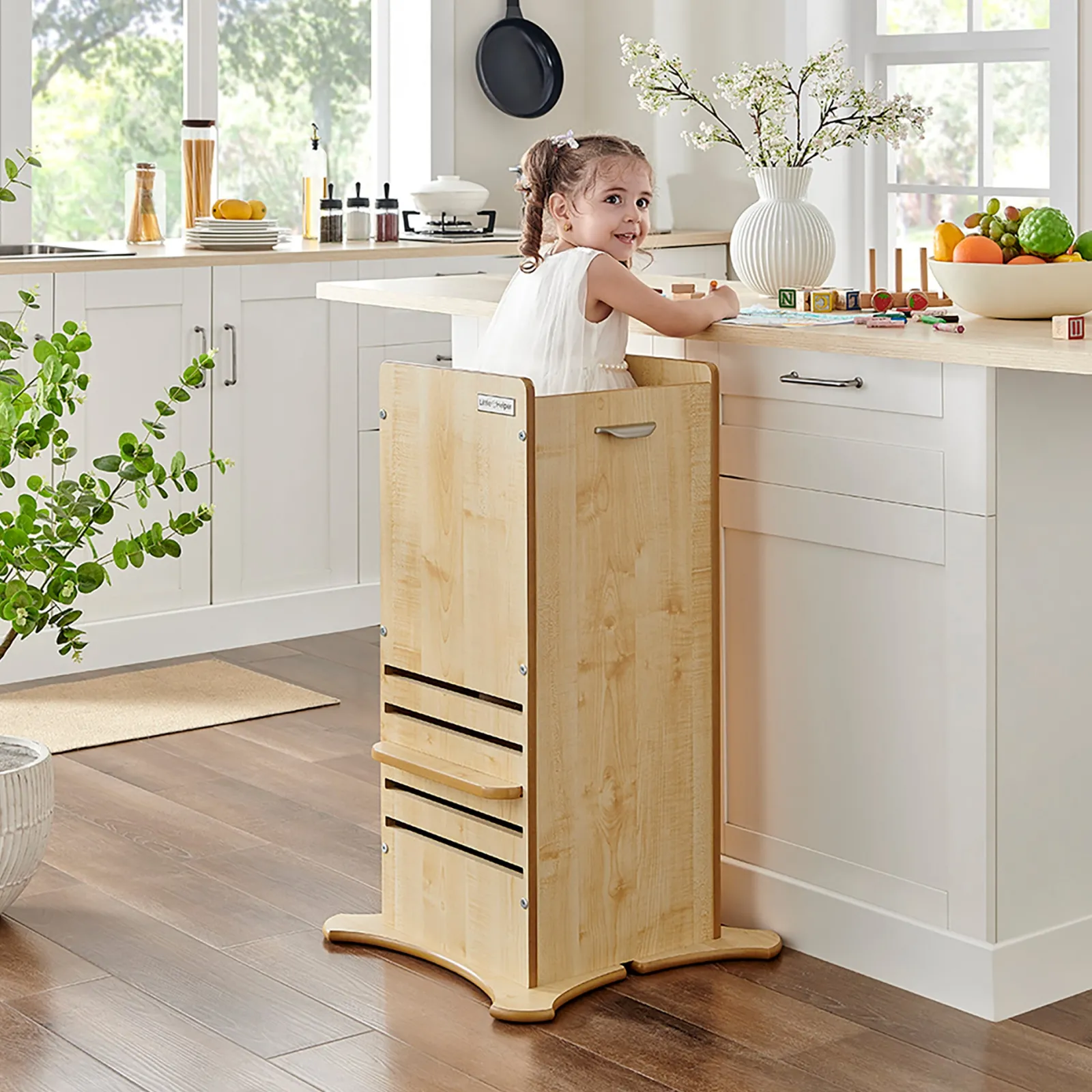 Little Helper Der originale kleine Helfer-Funpod-Turm für Kleinkinder | Lernturm | Küchenhelferturm | Tritthocker | natürlich