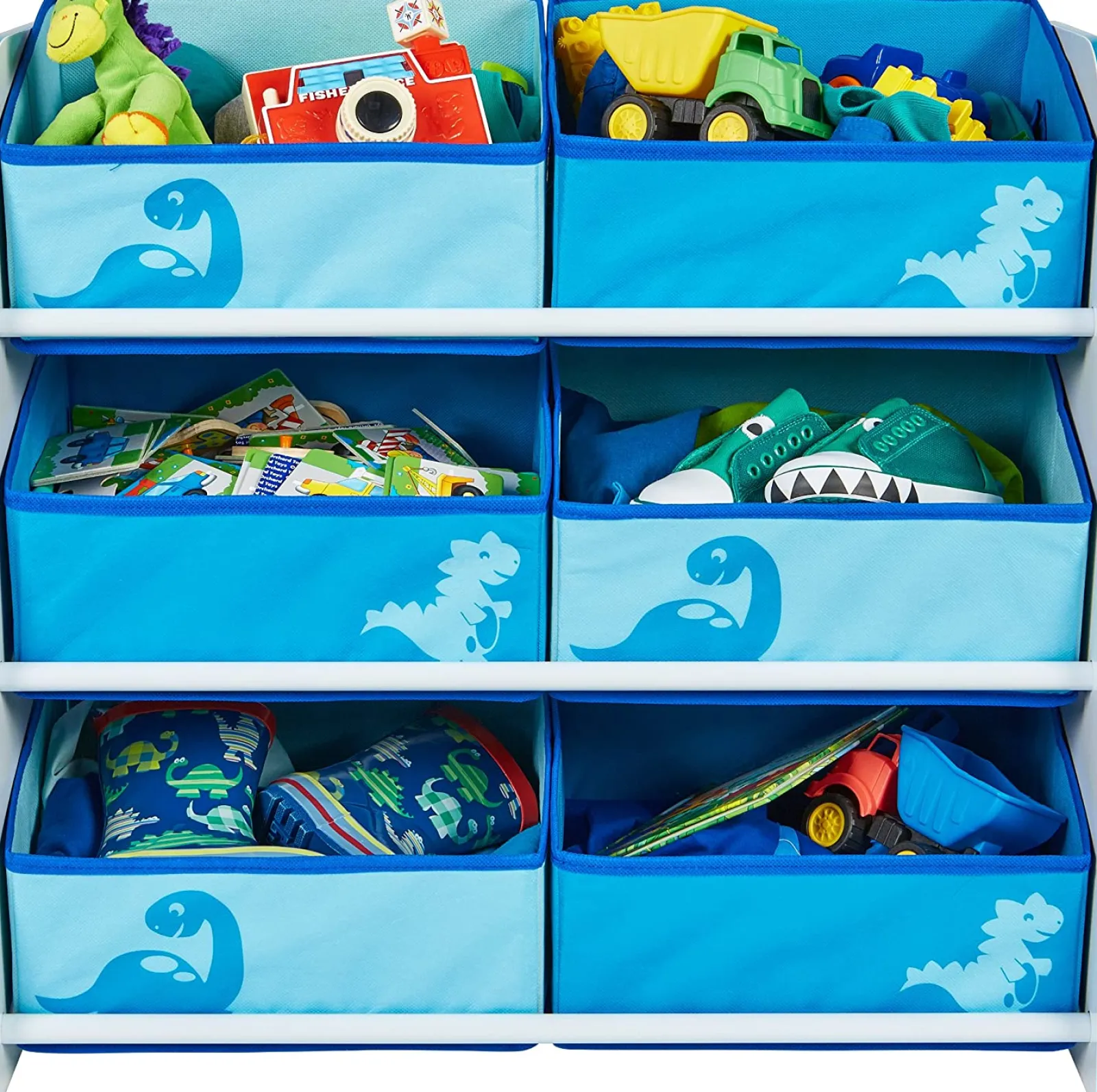 Kinder Little Helper Diddi Dino-Aufbewahrung Für Kinderspielzeug | Aufbewahrung Mit 6 Behältern | Aufbewahrungseinheit Für Kinder