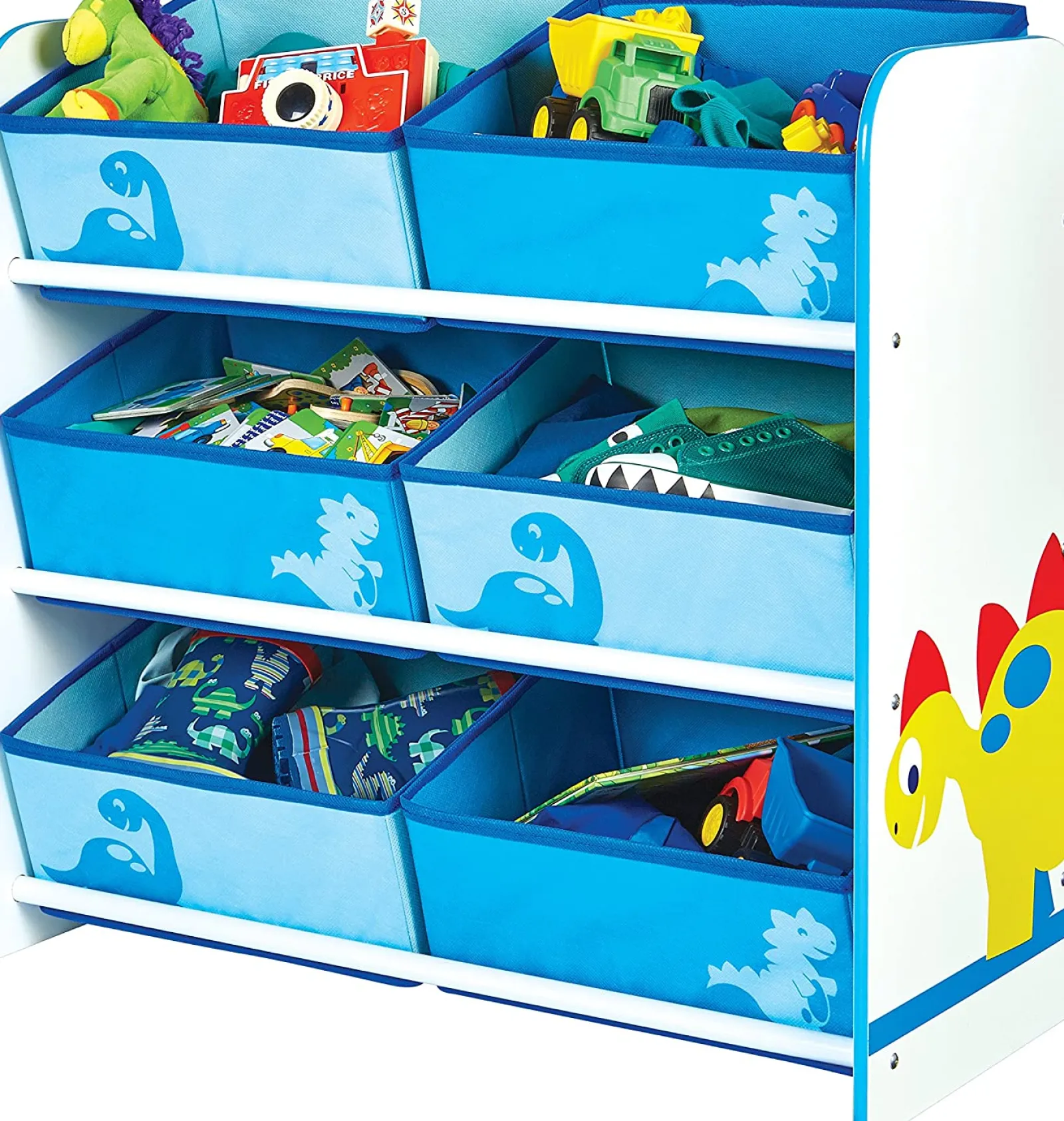 Kinder Little Helper Diddi Dino-Aufbewahrung Für Kinderspielzeug | Aufbewahrung Mit 6 Behältern | Aufbewahrungseinheit Für Kinder