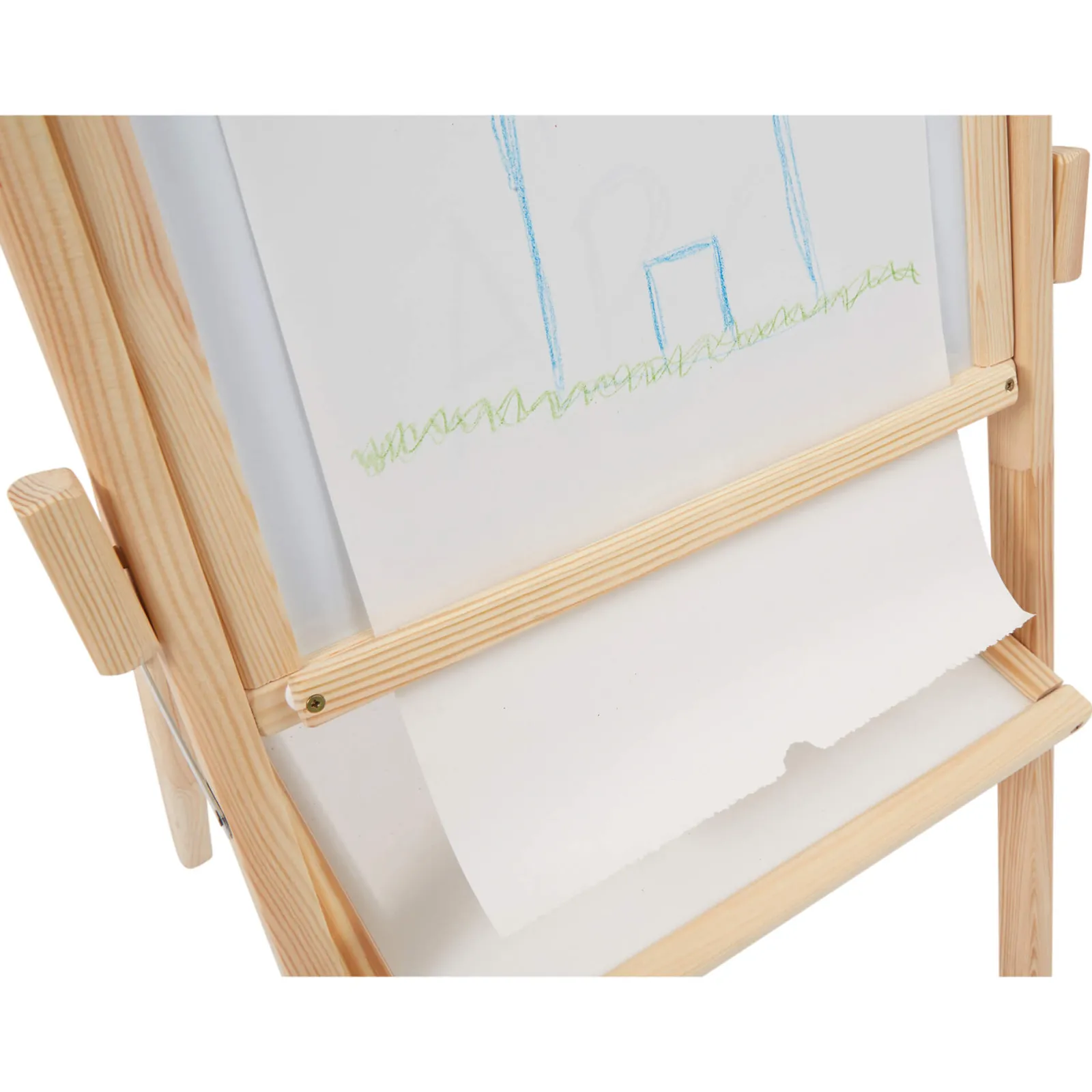 Kinder Little Helper Doppelseitige 4-in-1-Staffelei aus Holz für Kinder | Papierrolle | Zählperlen | 35-teiliges Zubehör | Ab 3 Jahren
