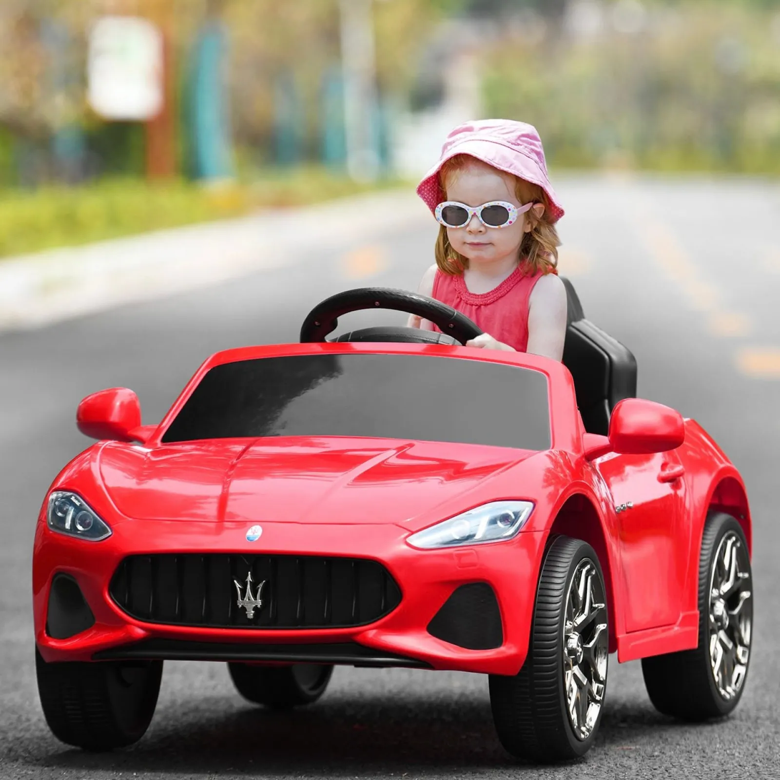 Little Helper Elektrisches Spielzeugauto zum Aufsitzen | 12V | Fernbedienung mit LED-Leuchten | Hupe | Radio und Musik | 3 Farboptionen