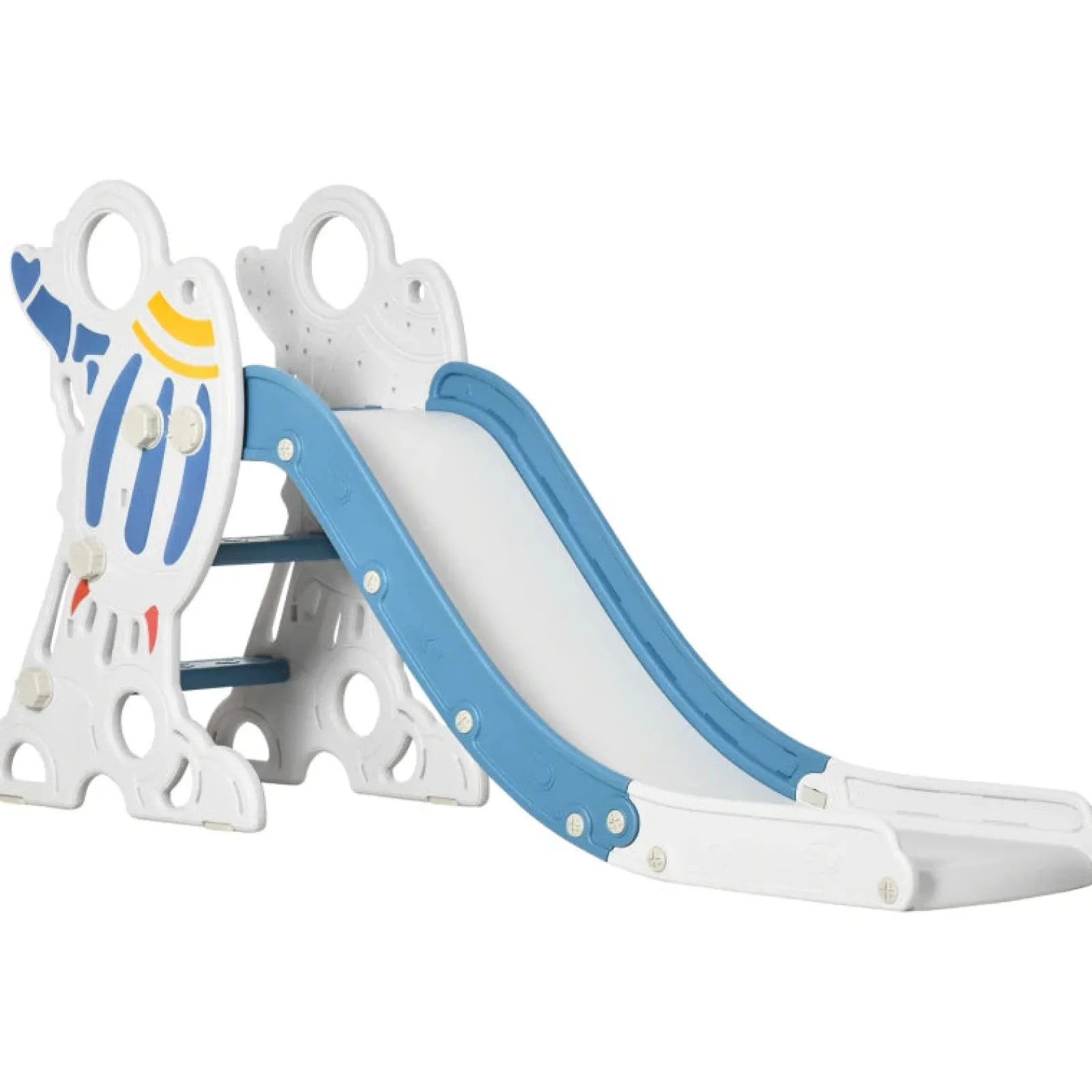 Kinder Little Helper Erste Rutsche für Babys und Kleinkinder | Hochsicherheitsschiene | Innen- und Außenbereich | Grau oder Blau | 18m+