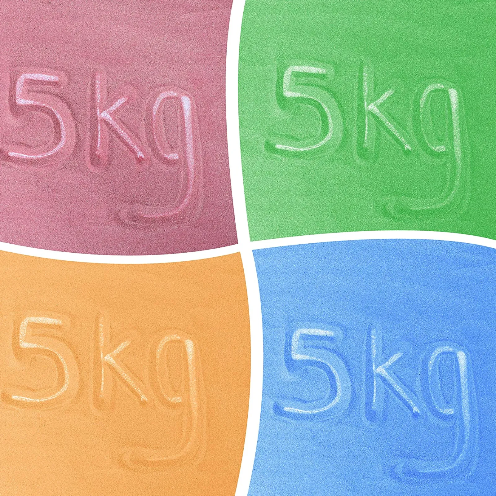 Little Helper Giftfrei und supersicher | Spielsand hinterlässt keine Flecken | Farbiger Sandkastensand | 4 x 5 kg