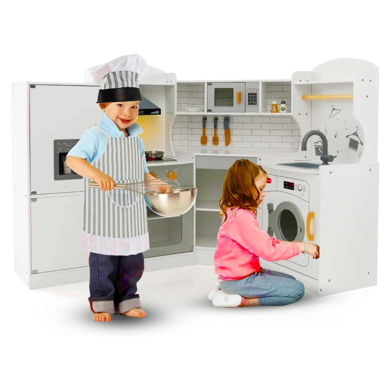 Little Helper Große Deluxe-Spielzeugküche | Eismaschine | Öfen | Waschmaschine | Lichter Und Geräusche | 3–10 Jahre | Zubehör
