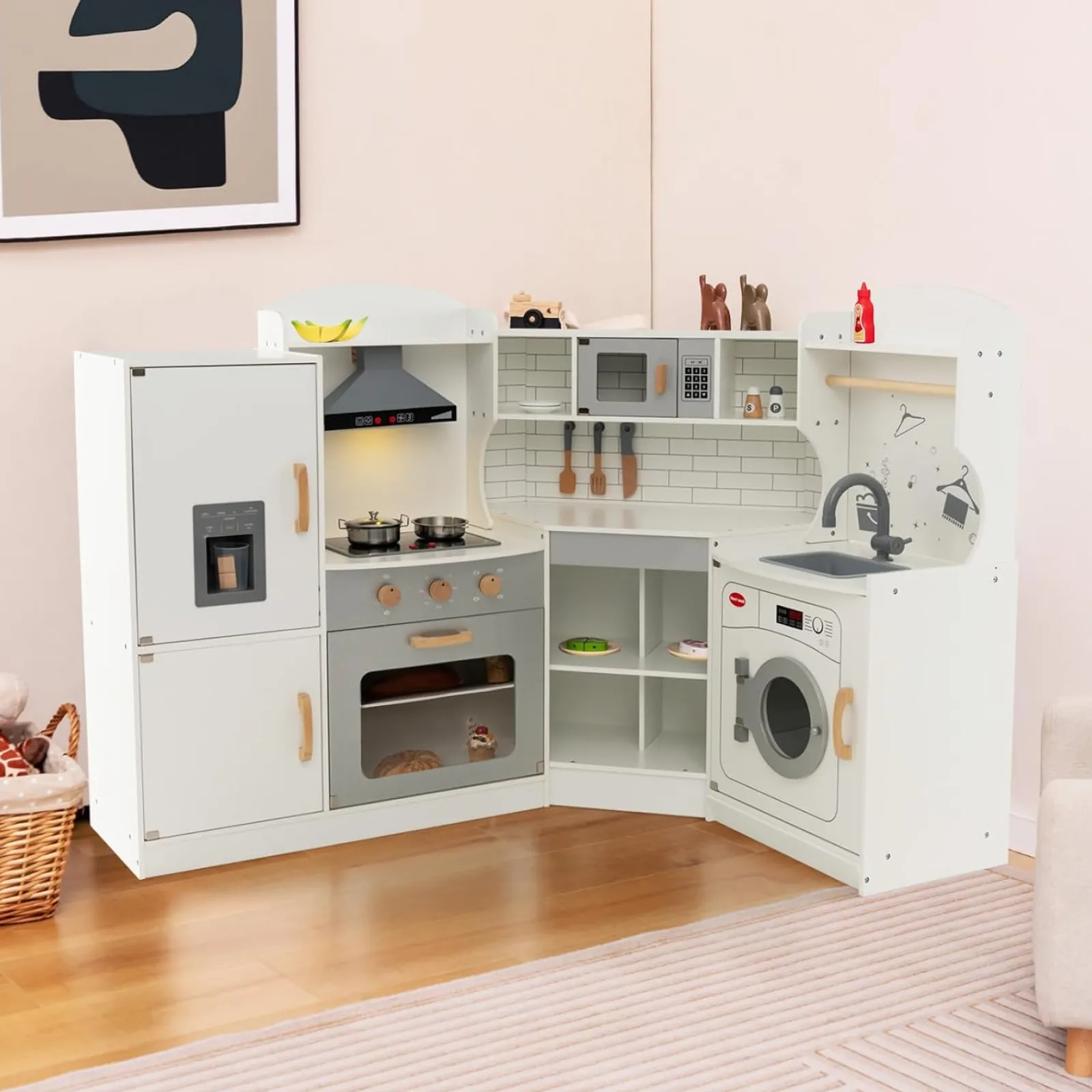 Little Helper Große Deluxe-Spielzeugküche | Eismaschine | Öfen | Waschmaschine | Lichter Und Geräusche | 3–10 Jahre | Zubehör
