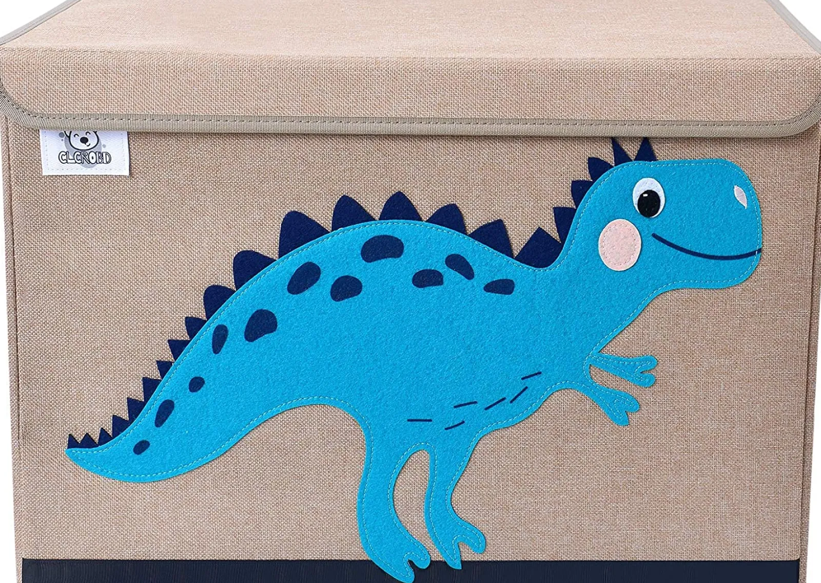 Kinder Little Helper Große zusammenklappbare Montessori-Spielzeugkiste für Kinder mit Klappdeckel | Robuste Leinwand | 10 Tiermotive | 3D-Applikation