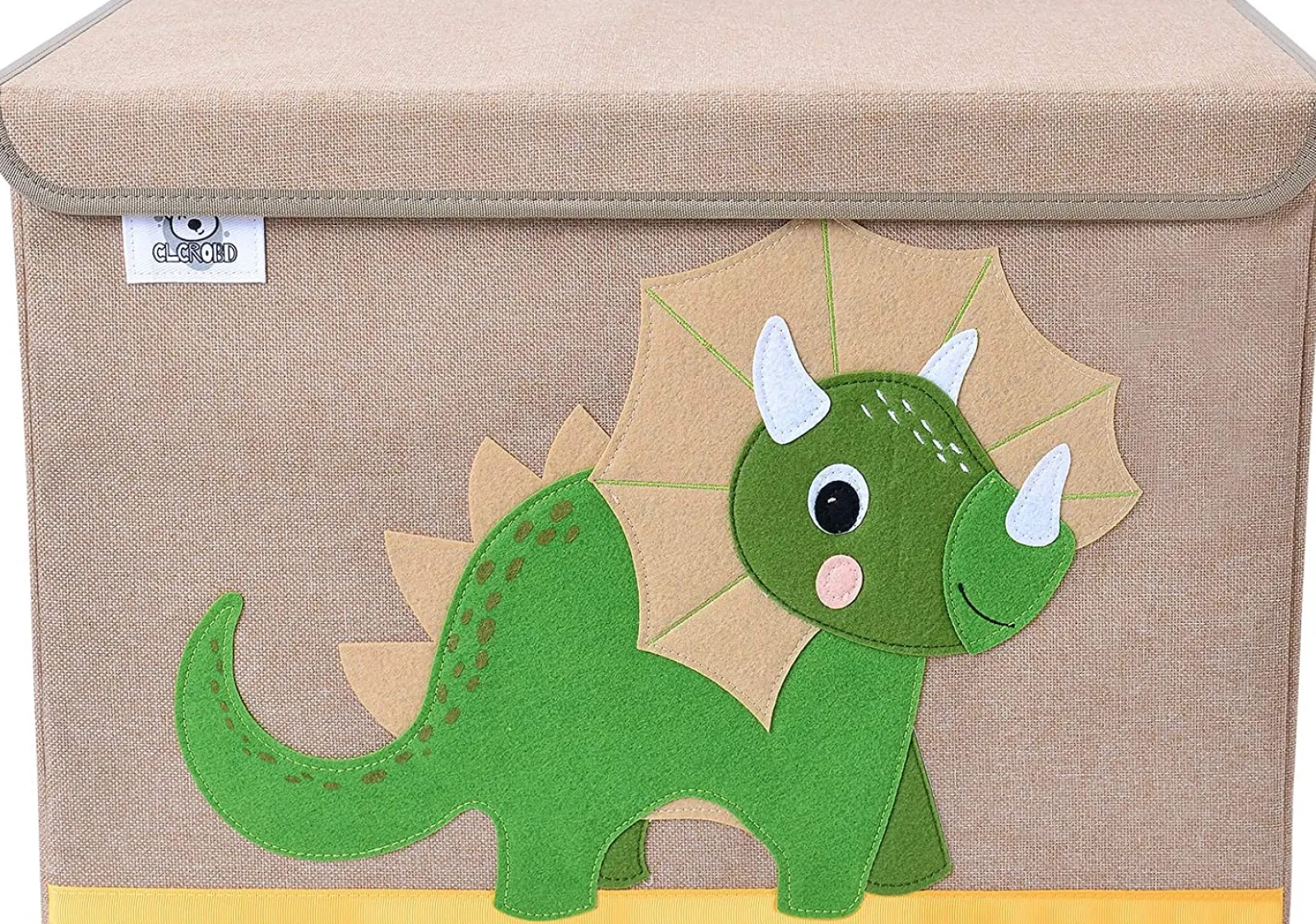 Kinder Little Helper Große zusammenklappbare Montessori-Spielzeugkiste für Kinder mit Klappdeckel | Robuste Leinwand | 10 Tiermotive | 3D-Applikation