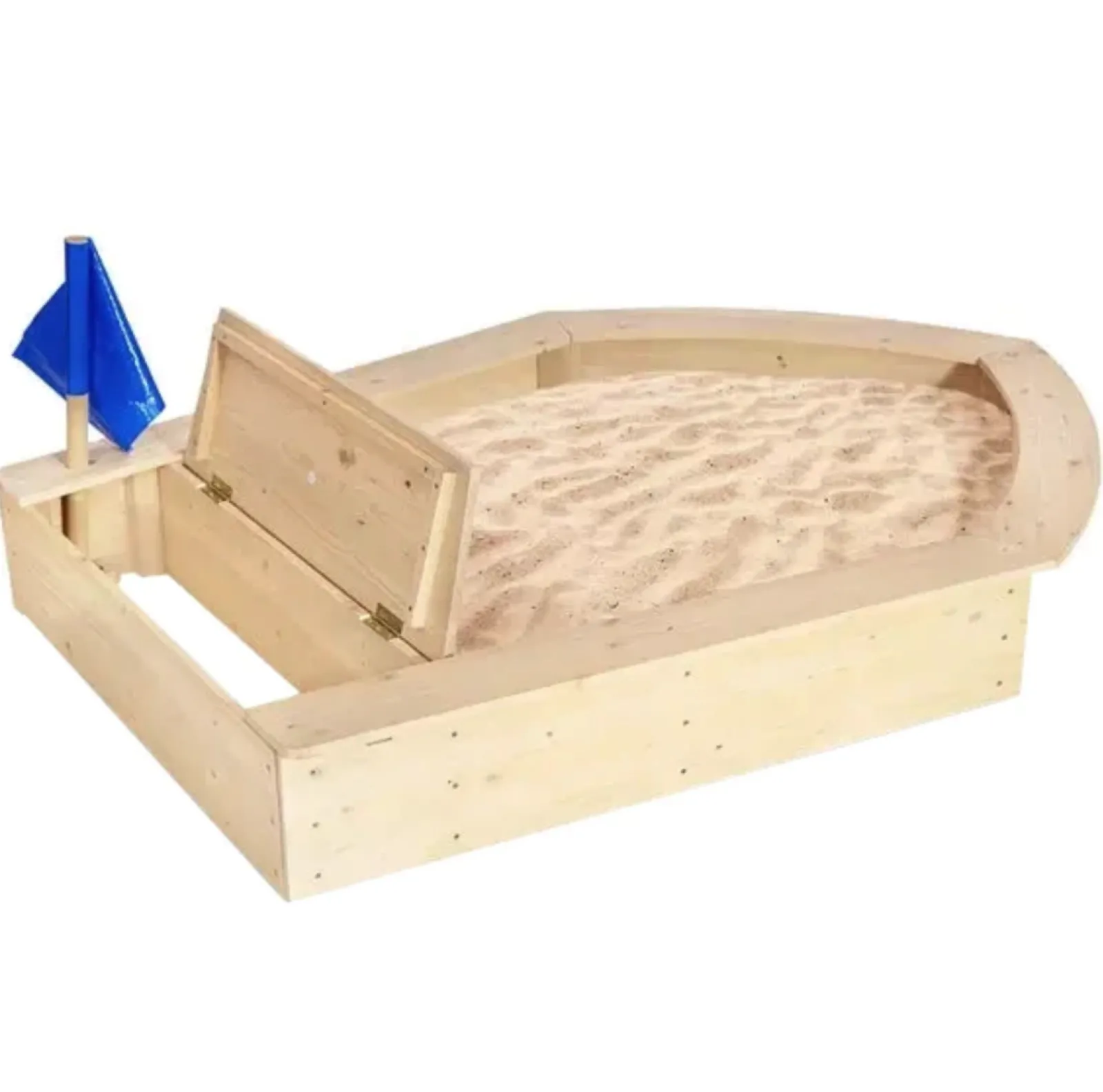 Little Helper Großer, 1,2 m langer, umweltfreundlicher Montessori-Sandkasten aus FSC-Zypressenholz und dicker, wasserdichter Abdeckung | Ab 3 Jahren