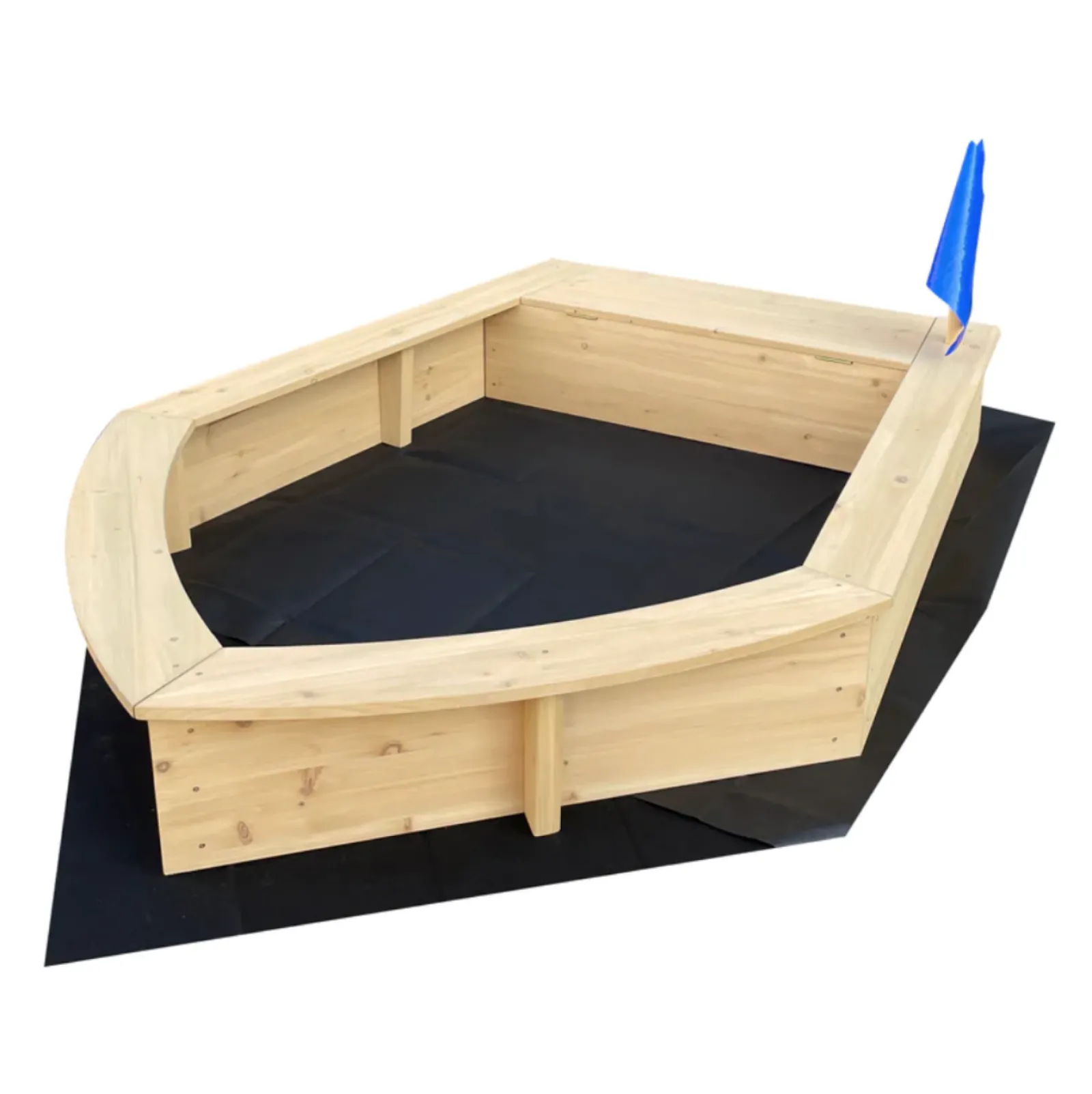 Little Helper Großer, 1,2 m langer, umweltfreundlicher Montessori-Sandkasten aus FSC-Zypressenholz und dicker, wasserdichter Abdeckung | Ab 3 Jahren