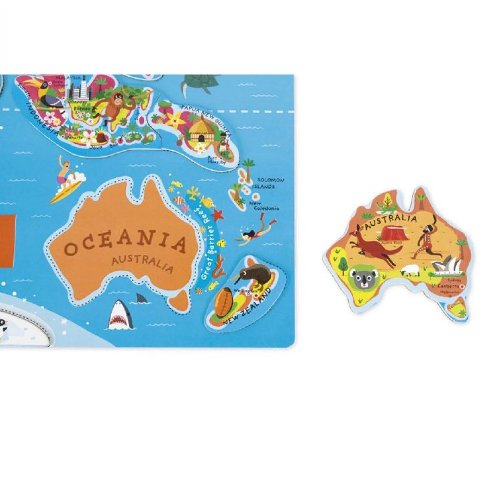 Kinder Little Helper Großes Magnetisches Montessori-Weltkartenpuzzle Aus Ökoholz Mit 92 Teilen | Puzzles Und Spiele Für Vorschulkinder