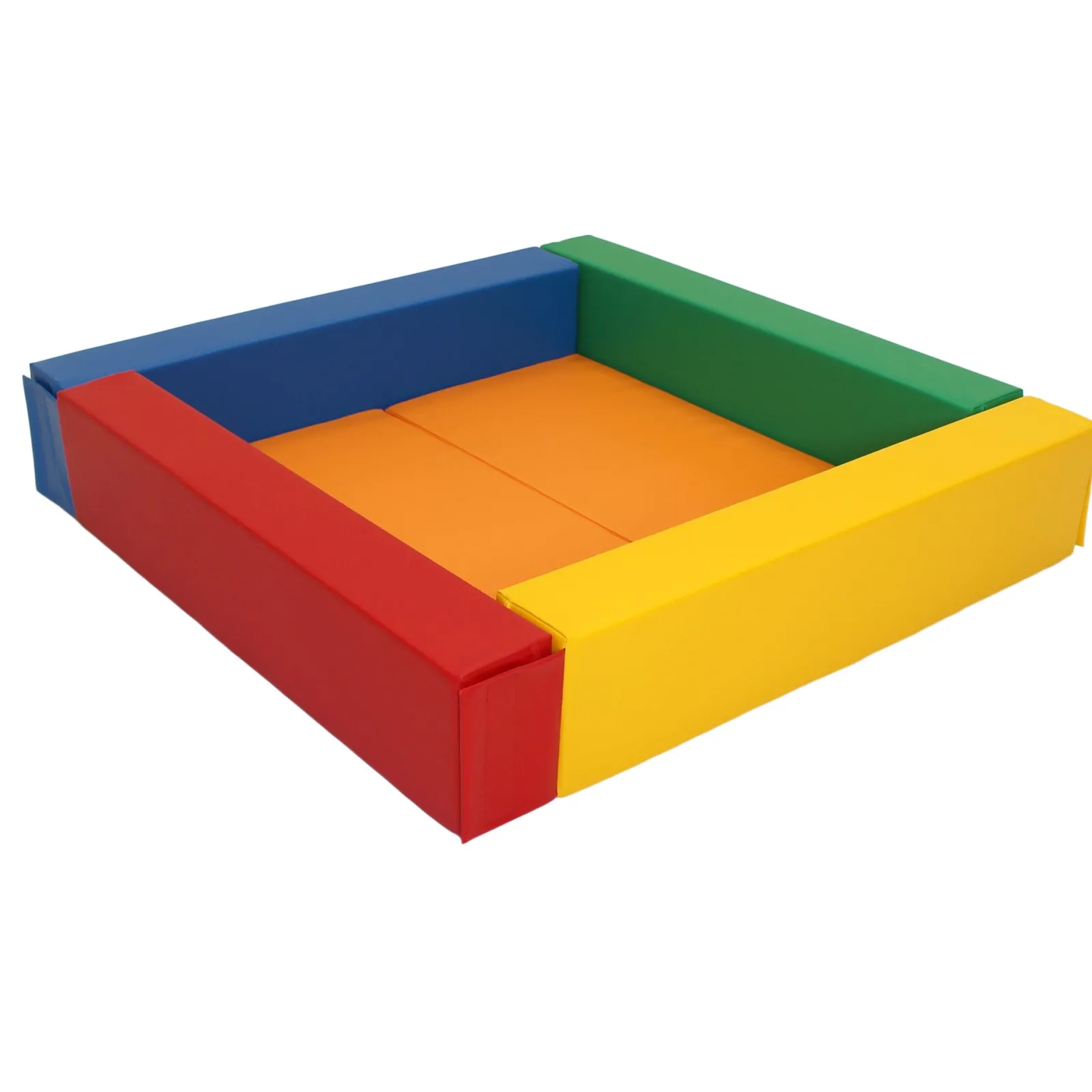 Kinder Little Helper Großes Montessori Ball Pit Soft Play Set | Bällebad mit Innenbodenmatte | 122 x 122 x 30 cm | Primärfarben | 3m+