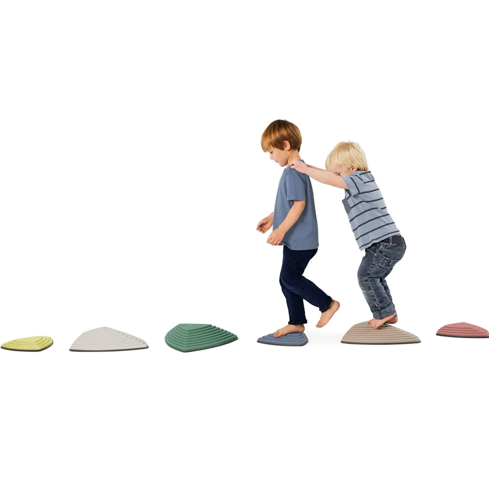 Little Helper Großes Sensorisches Montessori-Gonge-Flusssteinset Für Autisten, 6-Teilig | Nordische Produktreihe | Pastellfarben