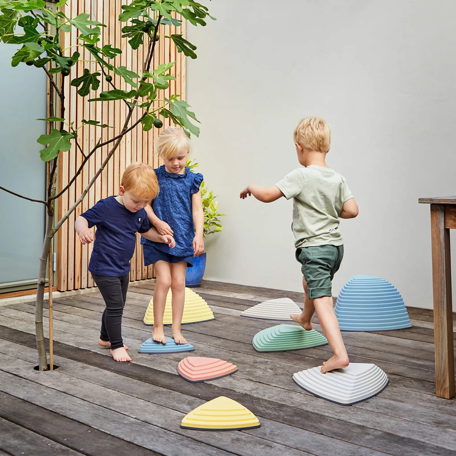 Little Helper Großes Sensorisches Montessori-Gonge-Flusssteinset Für Autisten, 6-Teilig | Nordische Produktreihe | Pastellfarben