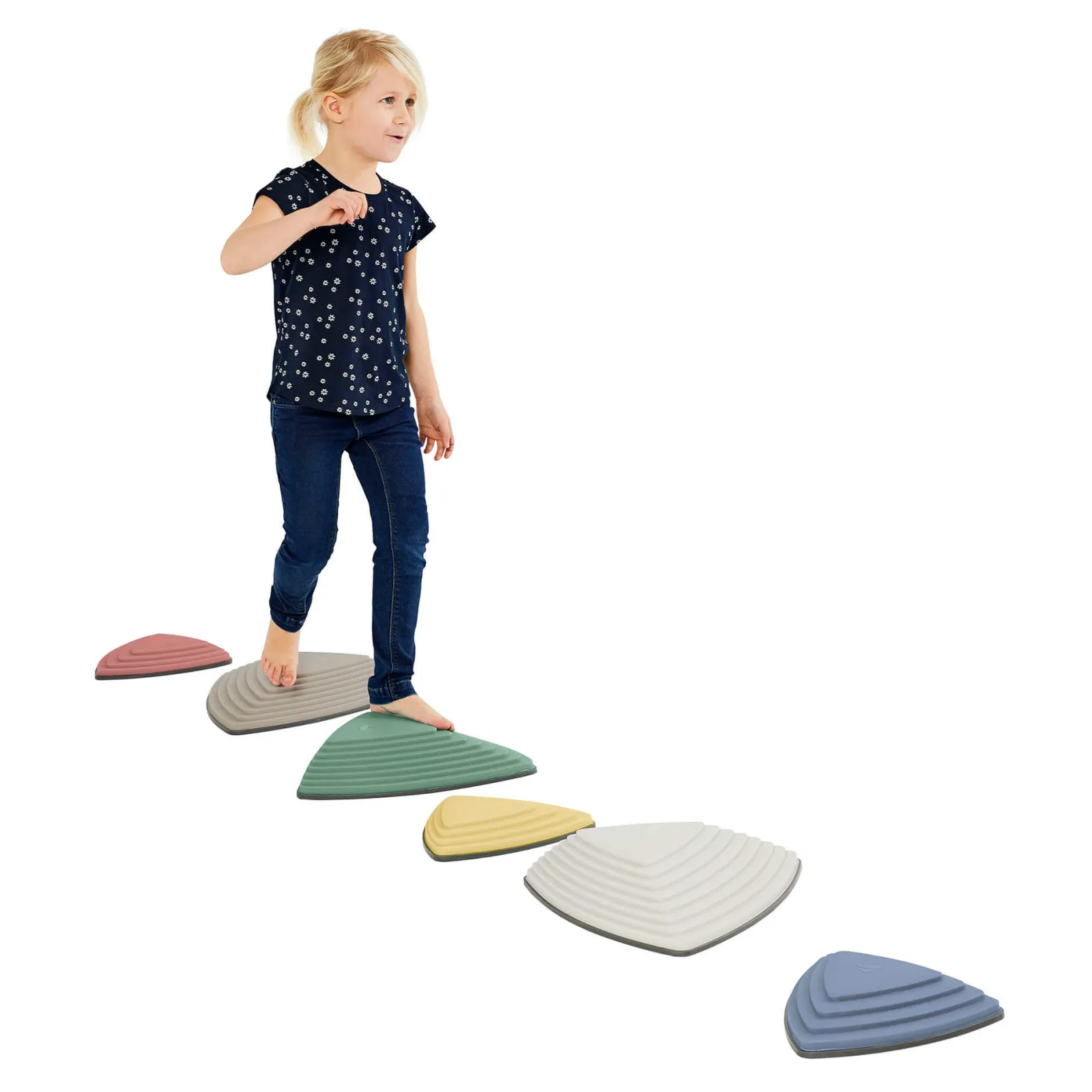 Little Helper Großes Sensorisches Montessori-Gonge-Flusssteinset Für Autisten, 6-Teilig | Nordische Produktreihe | Pastellfarben