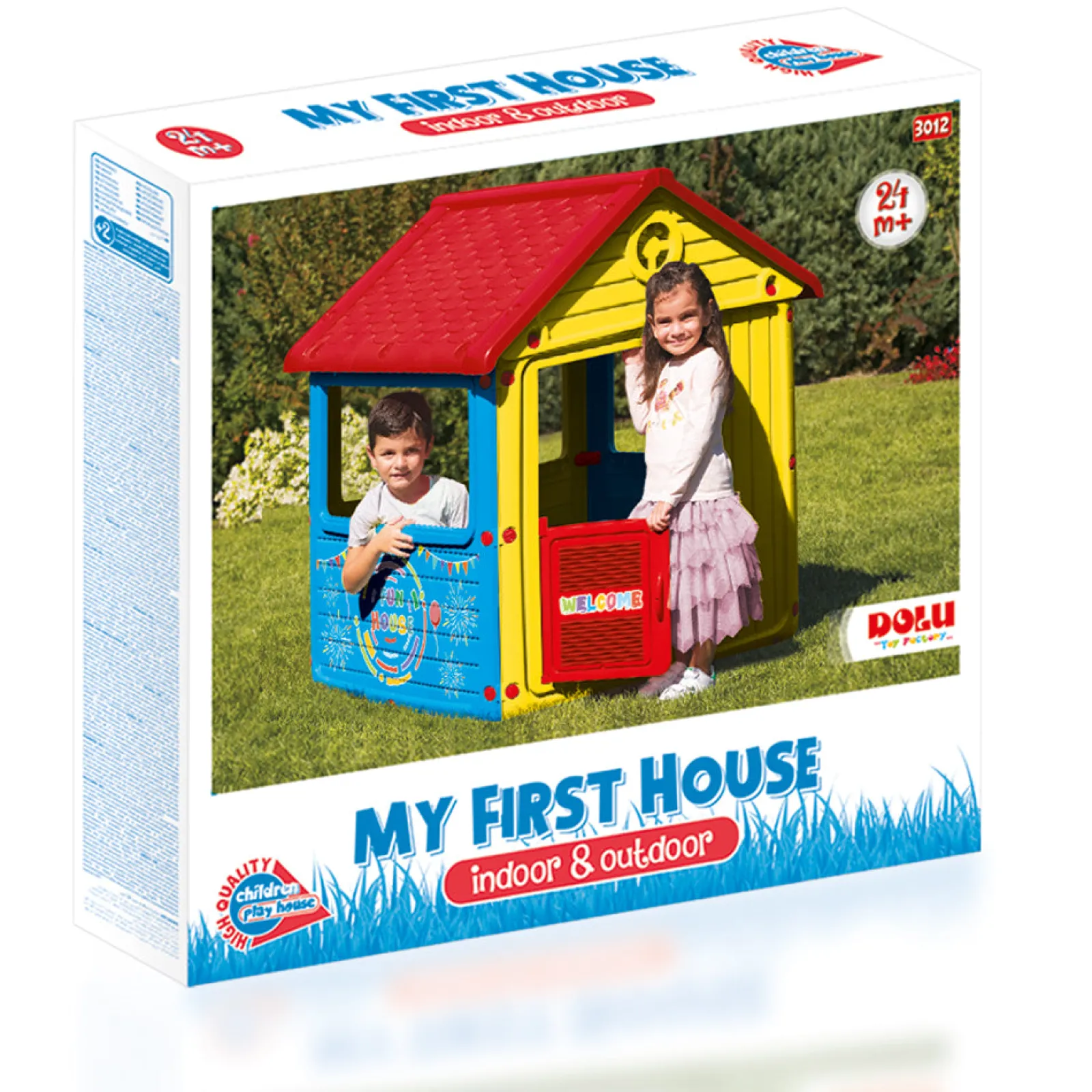 Little Helper Großes, stabiles Spielhaus für drinnen und draußen für 2 Kinder mit Vordertür und Fenstern | Alter 2–5 Jahre