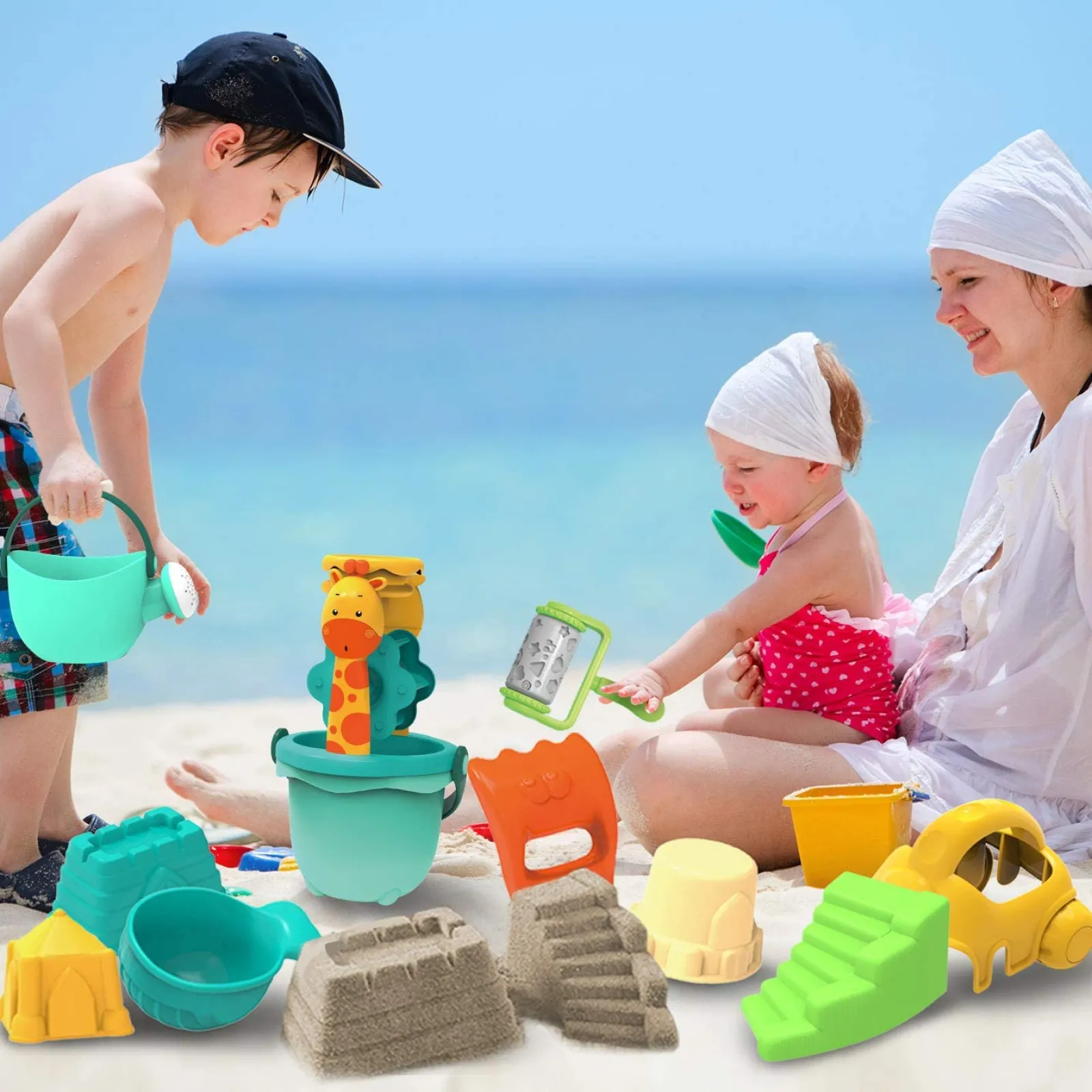 Little Helper Großes 21-teiliges Eimer- und Spaten-Set | Sand- und Wasserspiel | Outdoor-Kinderspielzeug für Sandkasten | 3 Jahre+