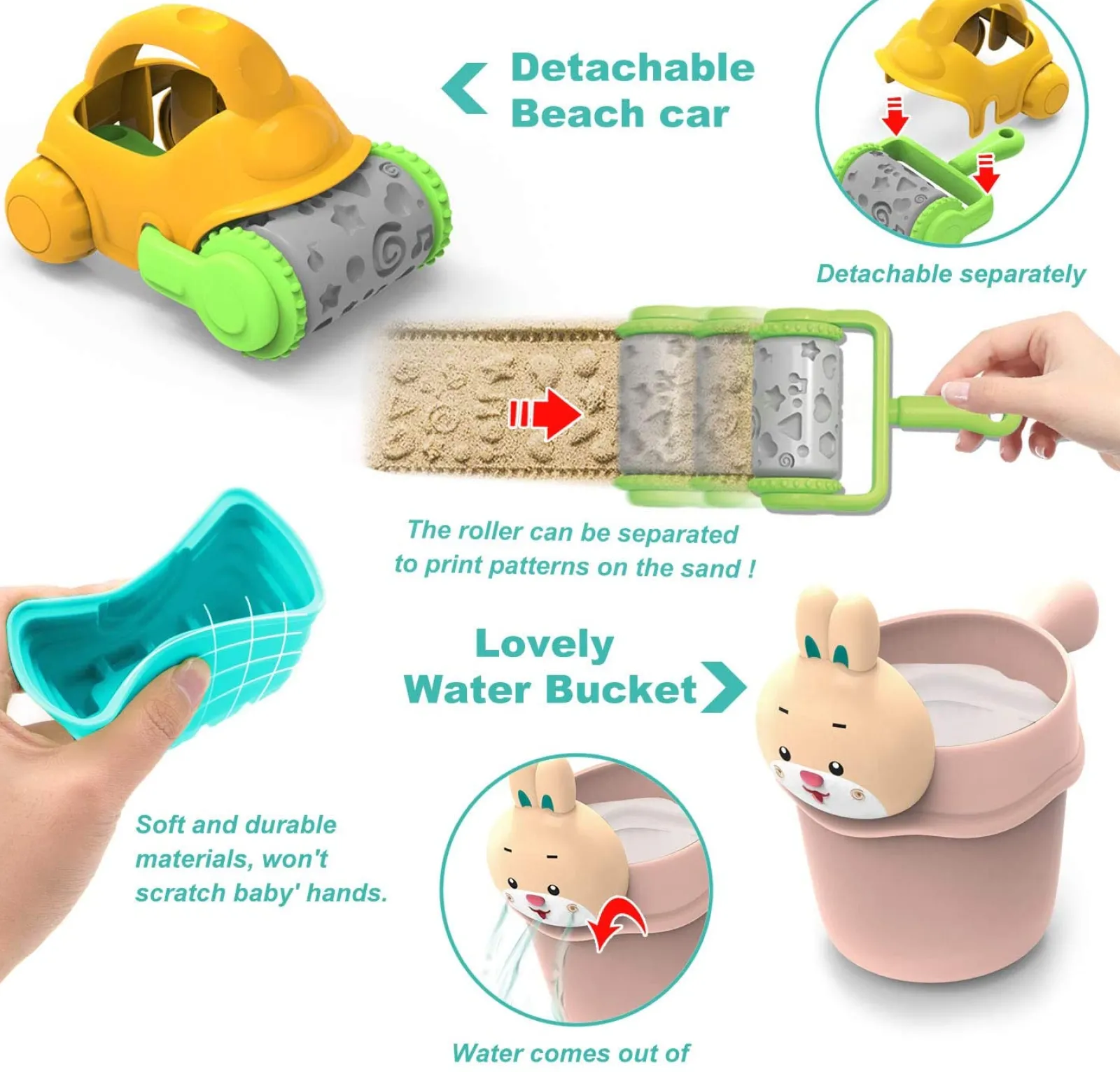 Little Helper Großes 21-teiliges Eimer- und Spaten-Set | Sand- und Wasserspiel | Outdoor-Kinderspielzeug für Sandkasten | 3 Jahre+