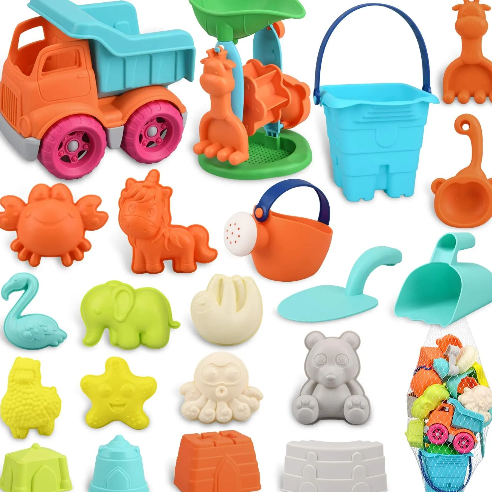 Little Helper Großes umweltfreundliches Eimer- und Schaufelset | 22-teilig | Outdoor-Kinderspielzeug für den Sandkasten | Ab 3 Jahren