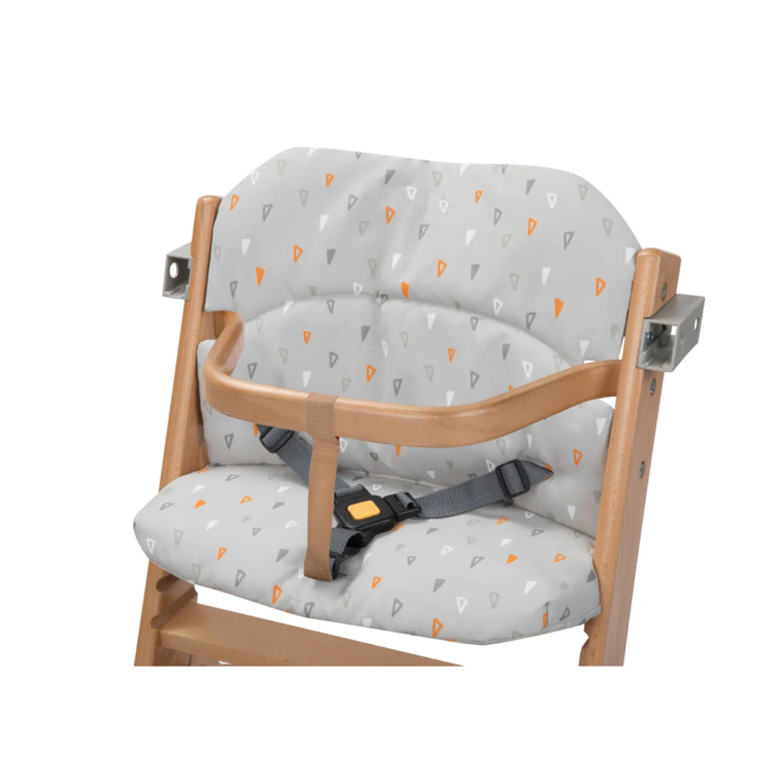 Little Helper Grow-with-Me 3-in-1 höhenverstellbarer Hochstuhl aus Öko-Holz | 5-Punkt-Gurt | Tablett- und Kissenoption | Natürlich | 6 Monate – 10 Jahre