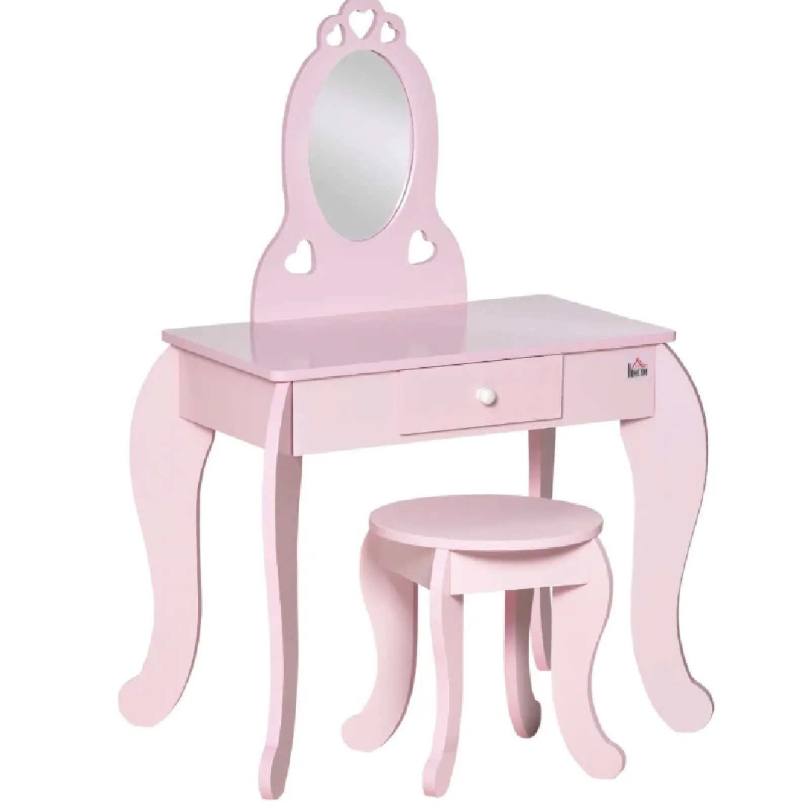 Kinder Little Helper Ihre Königliche Hoheit Frisiertisch mit Spiegel und Hocker | Schminktisch mit Schublade | Rosa | 3-6 Jahre
