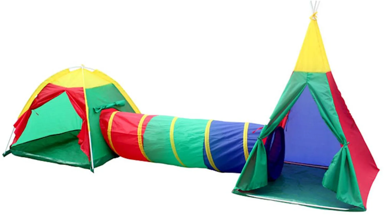 Little Helper 3-in-1 Abenteuer-Spielzelt-Set für Kinder | Tunnel und Tipi | Spielen im Freien