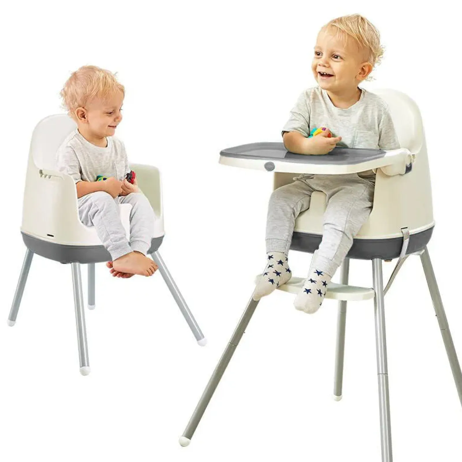 Little Helper 8-in-1 Ergonomischer „Grow-with-Me“-Hochstuhl | Sitzerhöhung für Stuhl | Niedriger Stuhl | Abnehmbares Tablett | 6 Monate – 4 Jahre