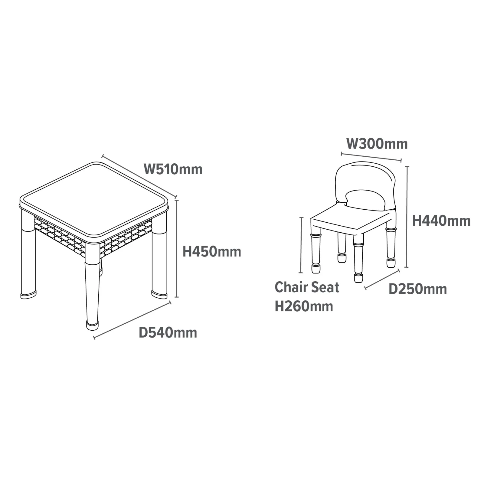 Kinder Little Helper 6-in-1 Montessori-Set mit Tisch und 2 Stühlen | Sand- und Wasserspiele | Tafel | Trocken abwischbare Oberfläche | Aufbewahrung