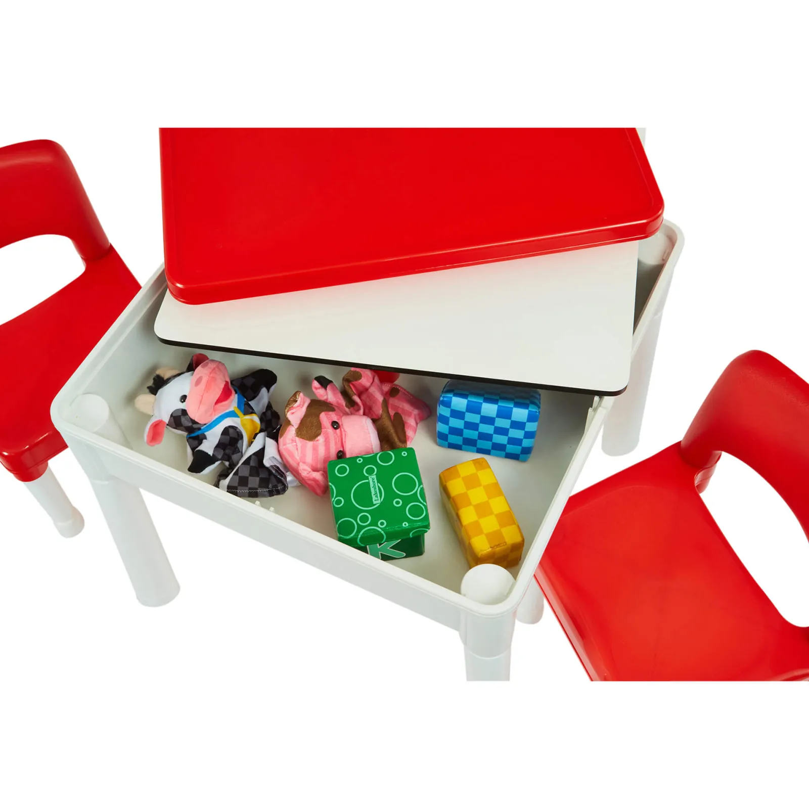 Kinder Little Helper 6-in-1 Montessori-Set mit Tisch und 2 Stühlen | Sand- und Wasserspiele | Tafel | Trocken abwischbare Oberfläche | Aufbewahrung