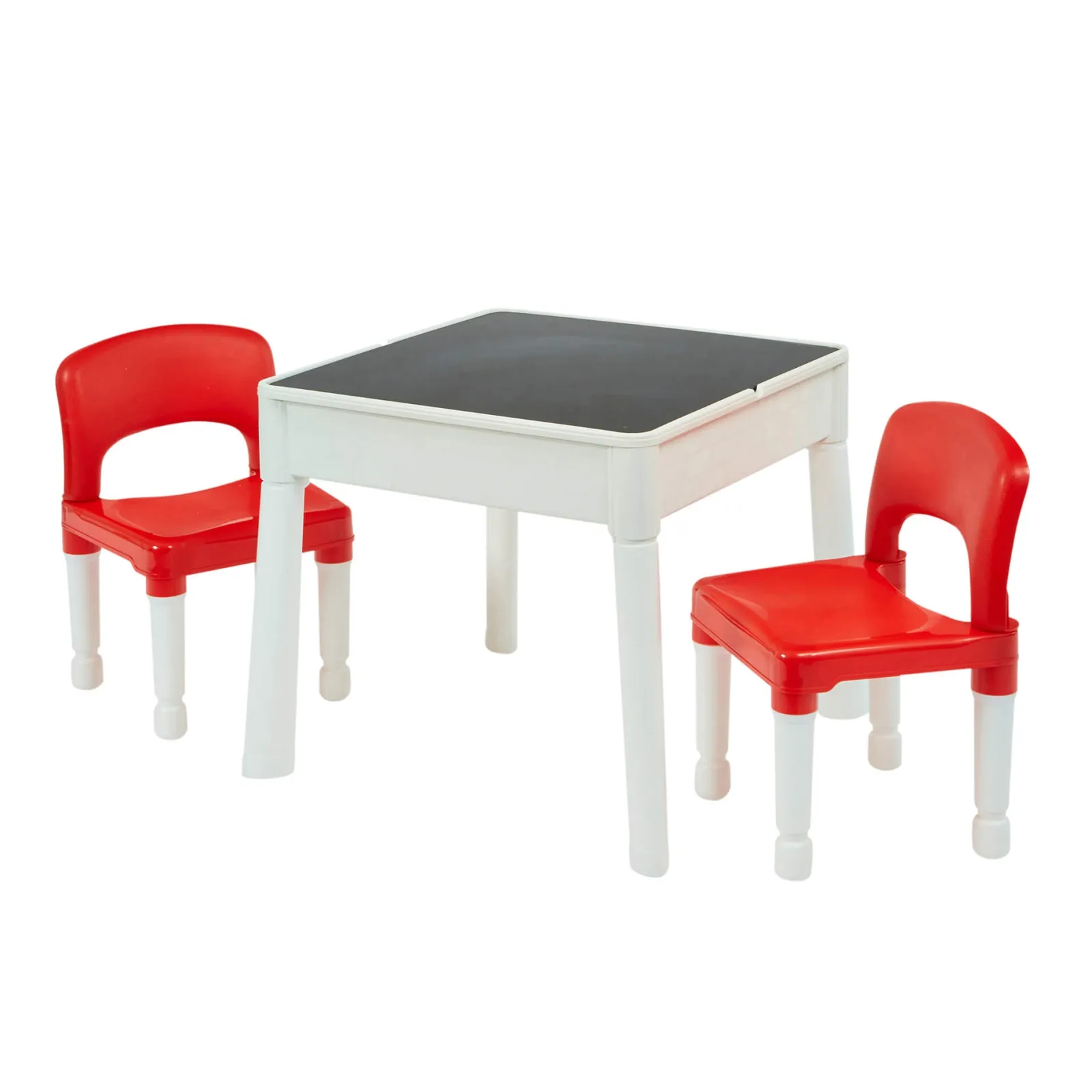 Kinder Little Helper 6-in-1 Montessori-Set mit Tisch und 2 Stühlen | Sand- und Wasserspiele | Tafel | Trocken abwischbare Oberfläche | Aufbewahrung