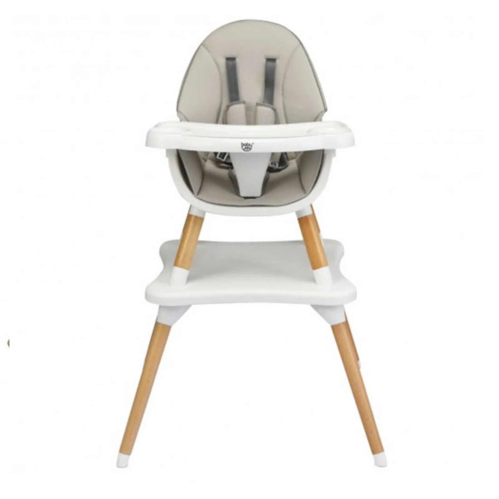 Little Helper 4-In-1-Hochstuhl Für Kinder Aus Grauem Holz | Niedriger Stuhl | Tisch- Und Stuhlset