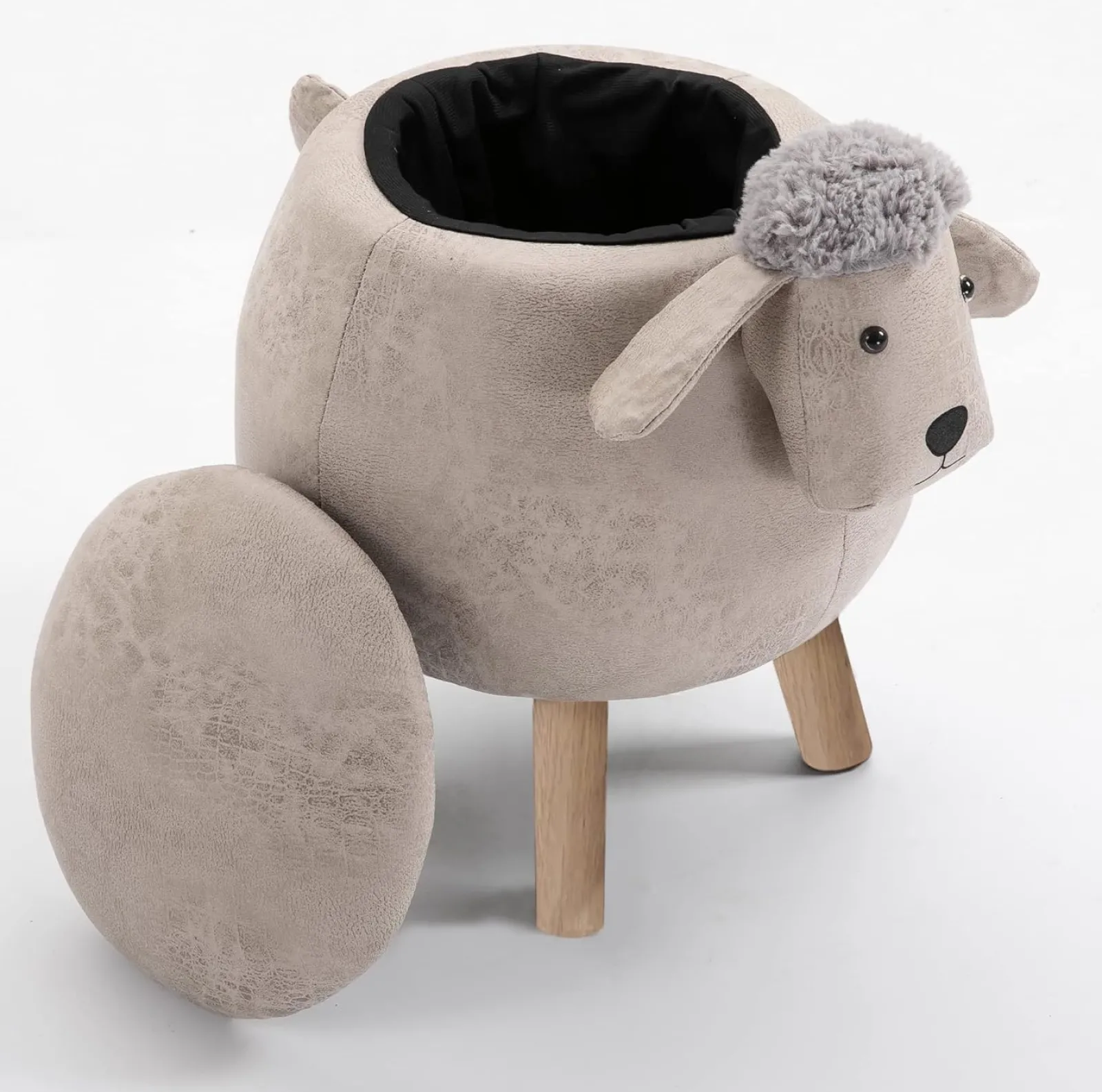 Kinder Little Helper 4-in-1-Hocker, Aufbewahrungsbox, Fußstütze und Sitz für Kinder | Spielzeugkiste | Supersüßes Schaf-Design