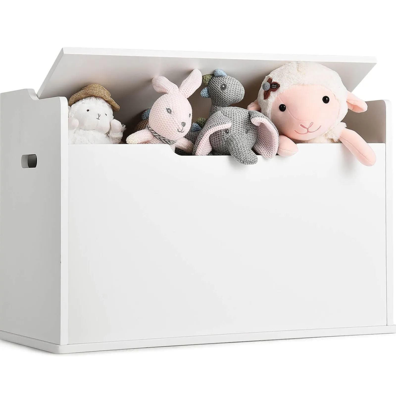Kinder Little Helper 2-in-1-Kinderspielzeugkiste und Bank mit Kissen | Aufbewahrungsbox für Kinderspielzeug aus Holz | 3 Farboptionen