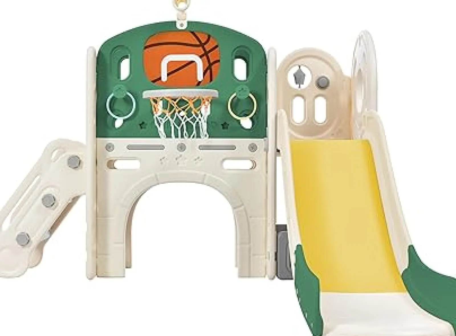 Little Helper 7-in-1-Montessori-Folienset für Kinder | Basketballkorb | Burgwarte mit Teleskop | Kletterer | Ringwurf