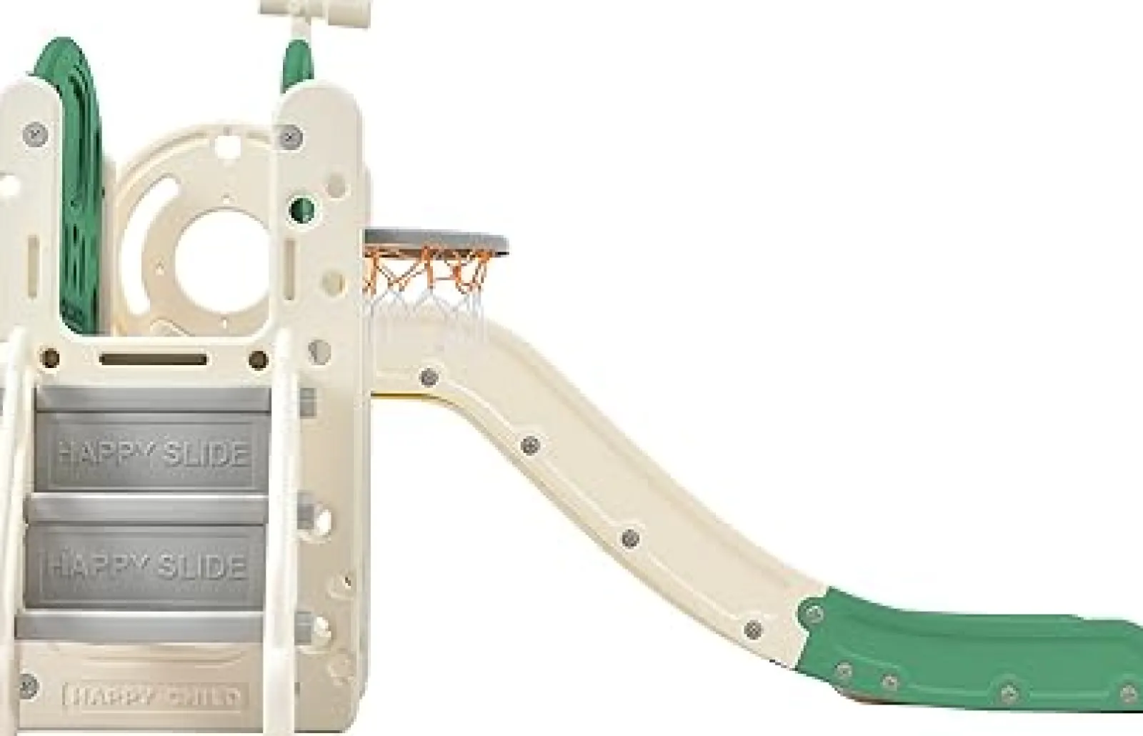 Little Helper 7-in-1-Montessori-Folienset für Kinder | Basketballkorb | Burgwarte mit Teleskop | Kletterer | Ringwurf