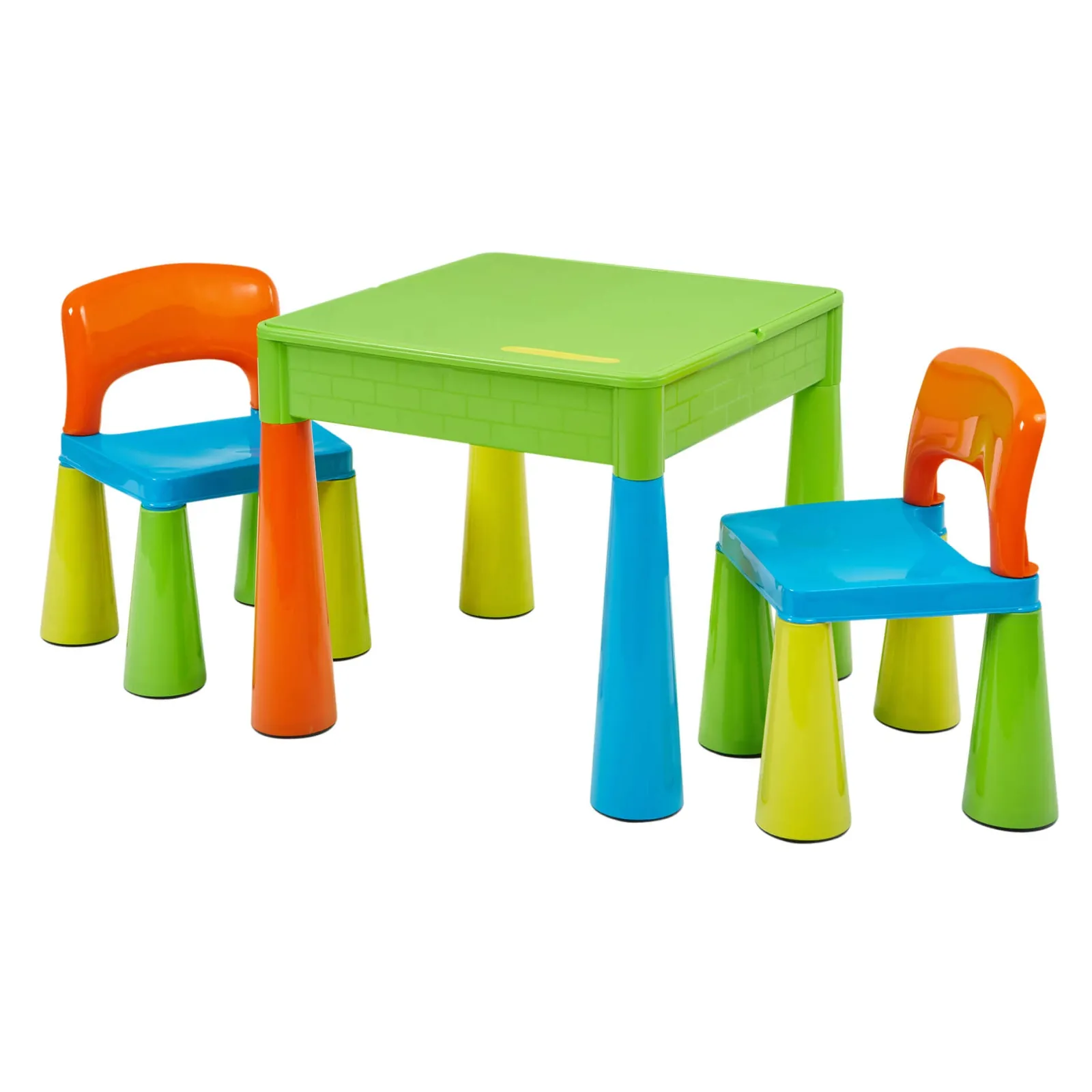 Kinder Little Helper 5-in-1-Set aus Tisch und 2 Stühlen für Kinder | Sand- und Wasserkasten | Lego | Trocken abwischbare Oberseite | Aufbewahrung