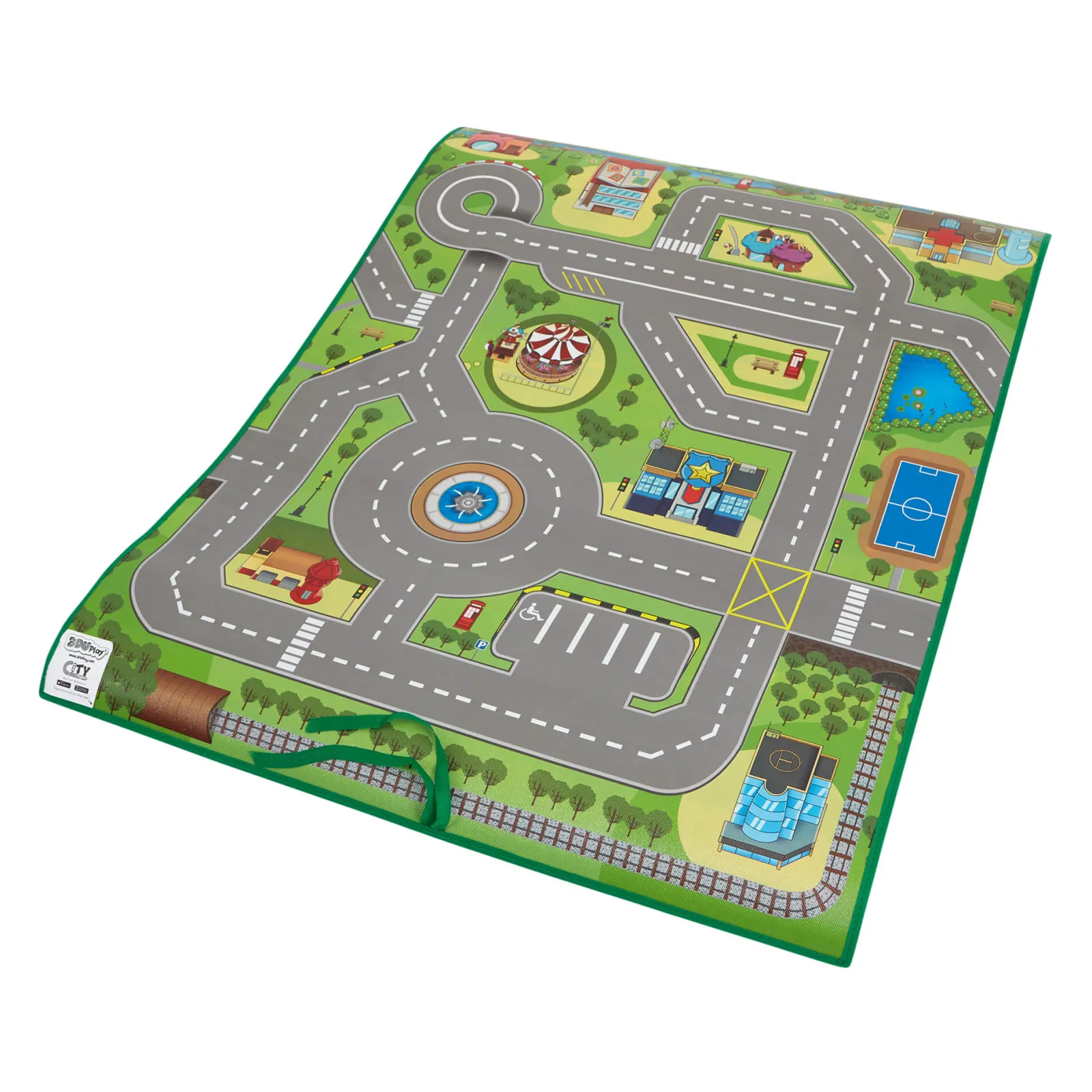 Kinder Little Helper Interaktiv | Pädagogischer Mini-Stadtteppich und Spiel | Spielmatte mit App | 120 x 90 cm
