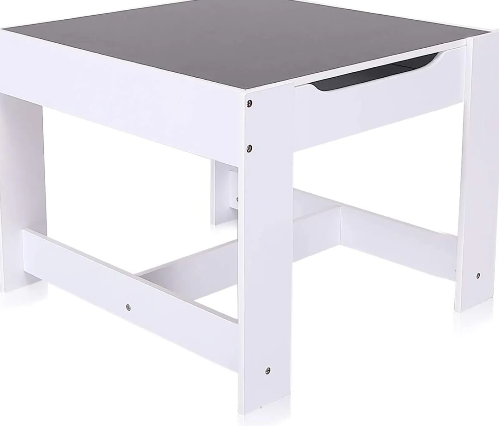 Kinder Little Helper 3-in-1-Tisch und -Stühle aus Holz für Kinder | Wendbare Tischplatte | Tafel | Schubladen