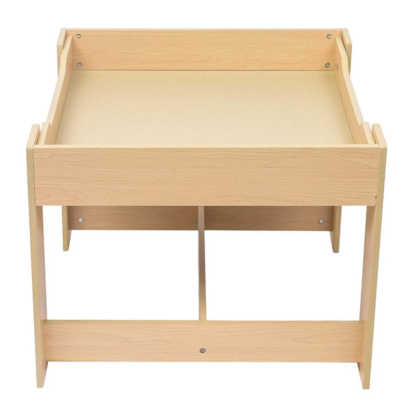 Kinder Little Helper 3-in-1-Tisch und -Stühle für Kinder | Wendbare Tischplatte | Tafel | Orangefarbene Aufbewahrungsschubladen