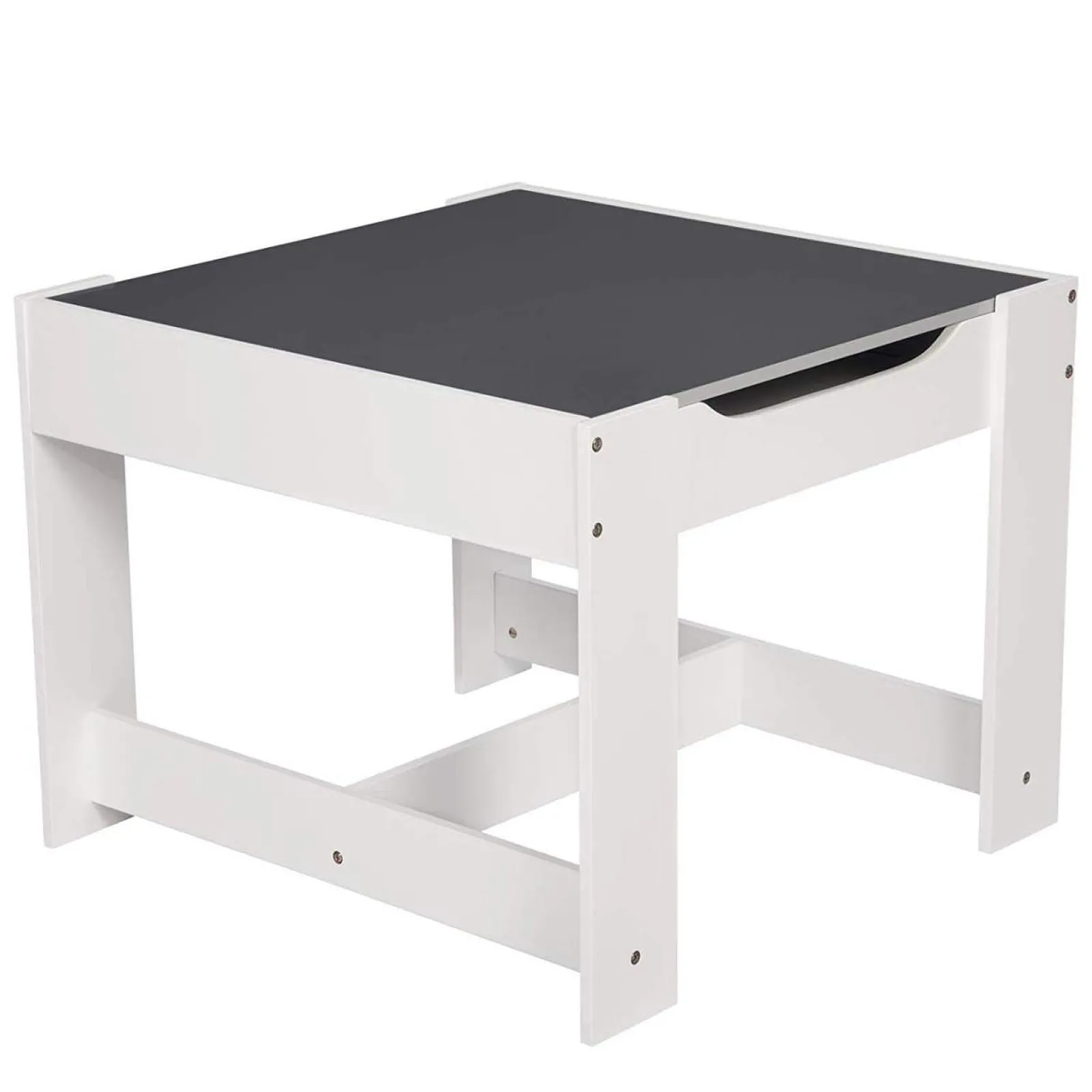Kinder Little Helper 3-in-1-Tisch und -Stühle für Kinder | Wendbare Tischplatte | Tafel | Schubladen in Marineblau