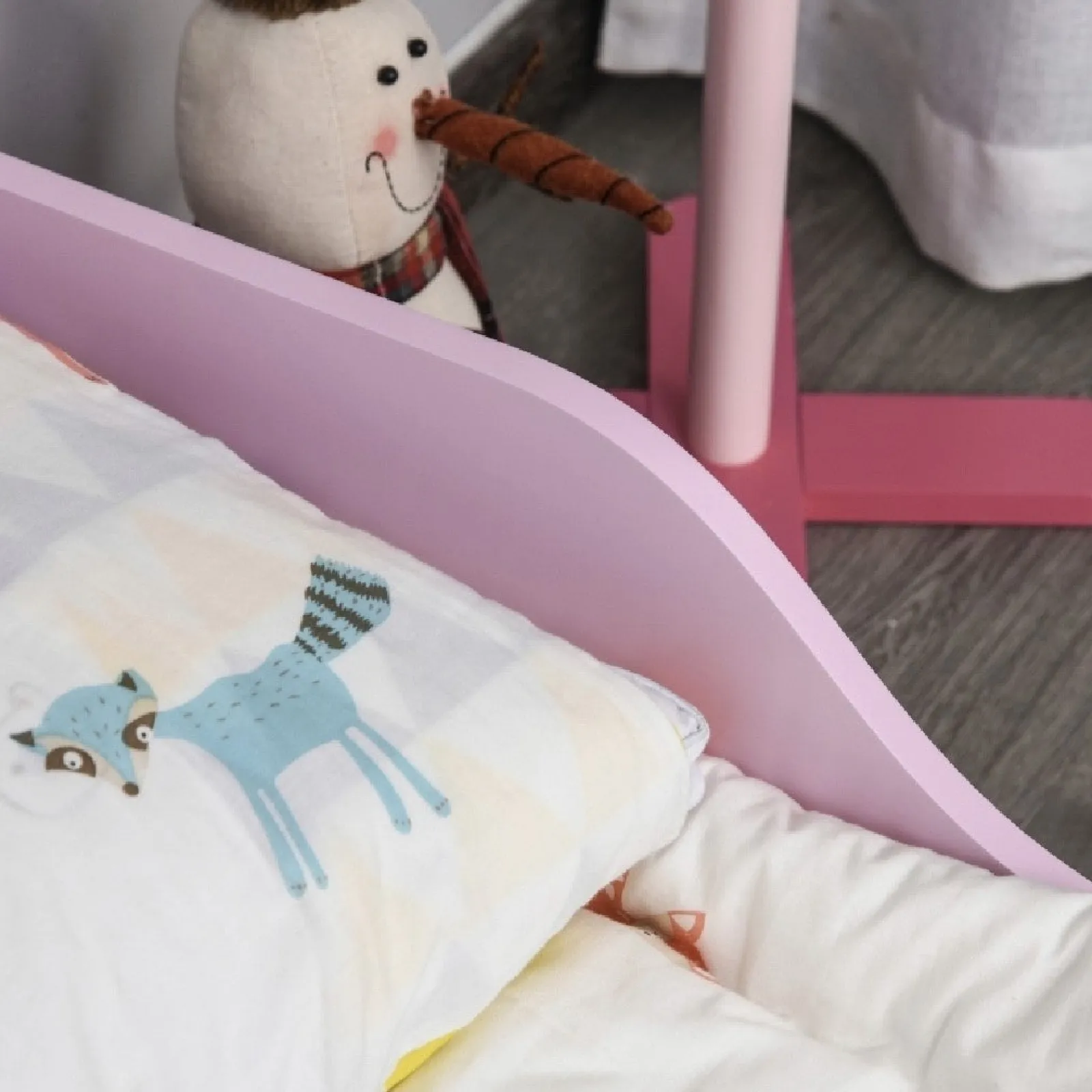 Kinder Little Helper Kinderbett Prinzessinnenschloss mit Seitengittern | Rosa Kleinkinderbett für Mädchen | 60H x 143L x 73B cm | 3-6 Jahre